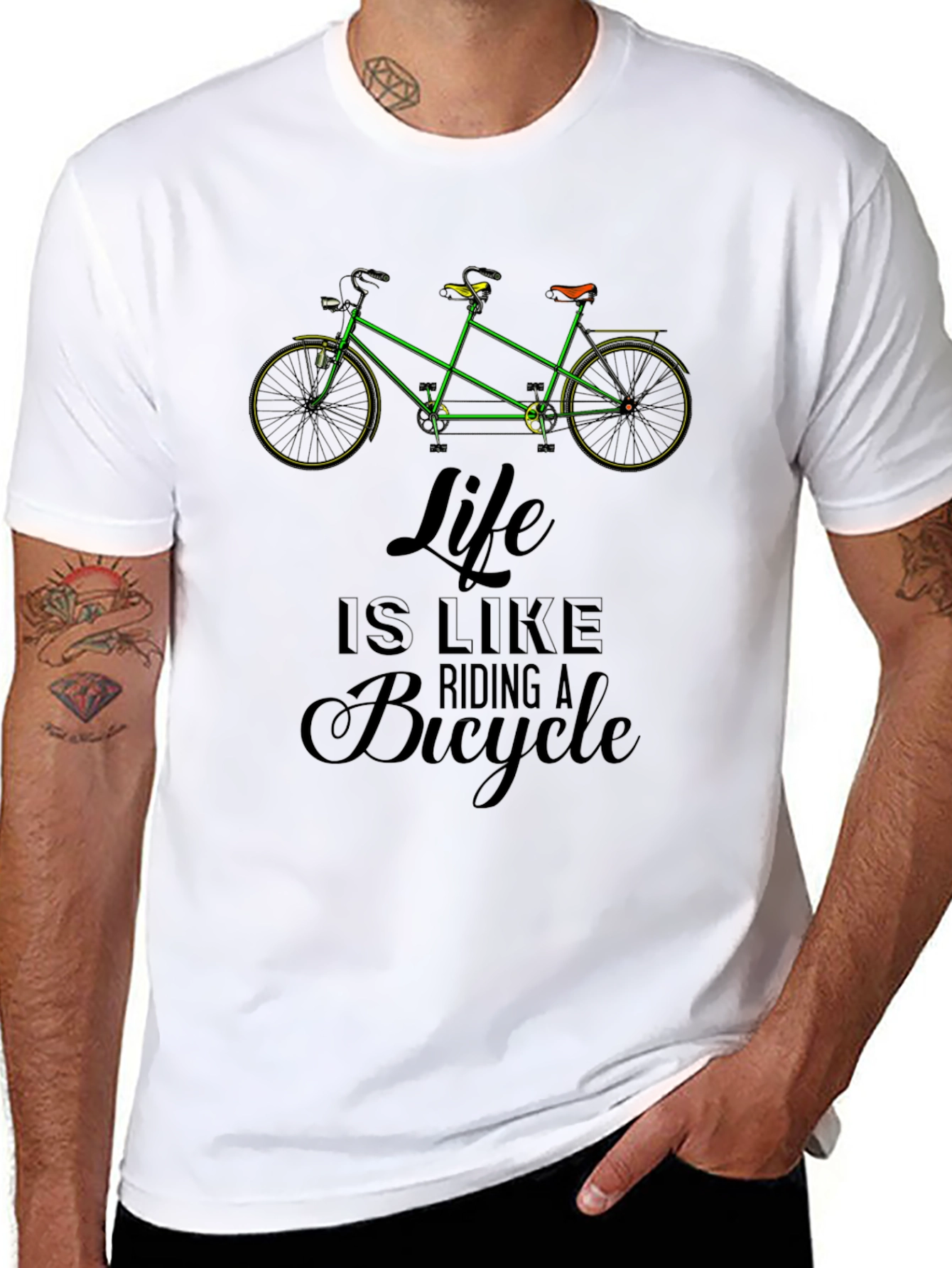 Life is Like Riding A Bicycle Graphic T-Shirt