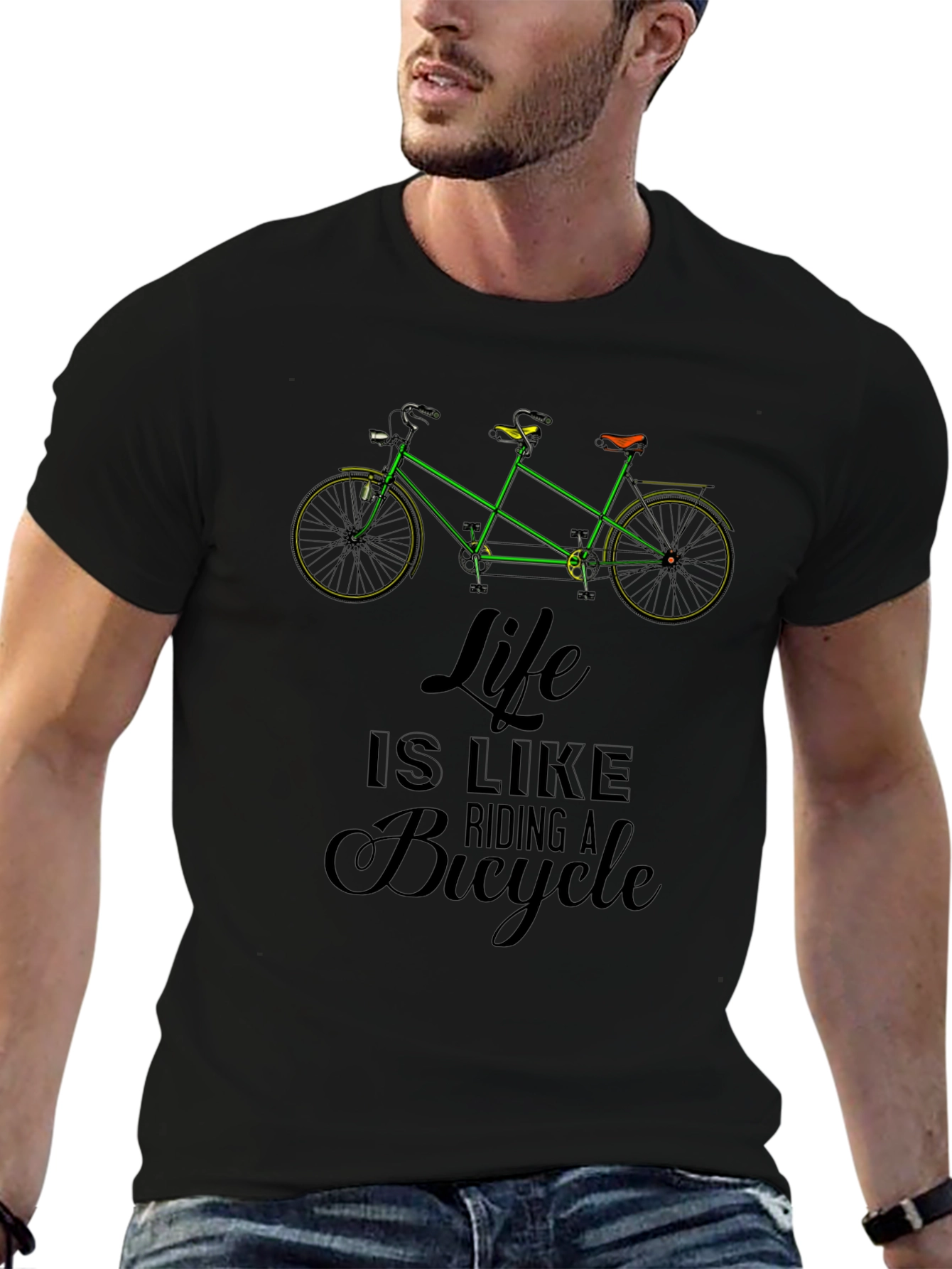 Life is Like Riding A Bicycle Graphic T-Shirt