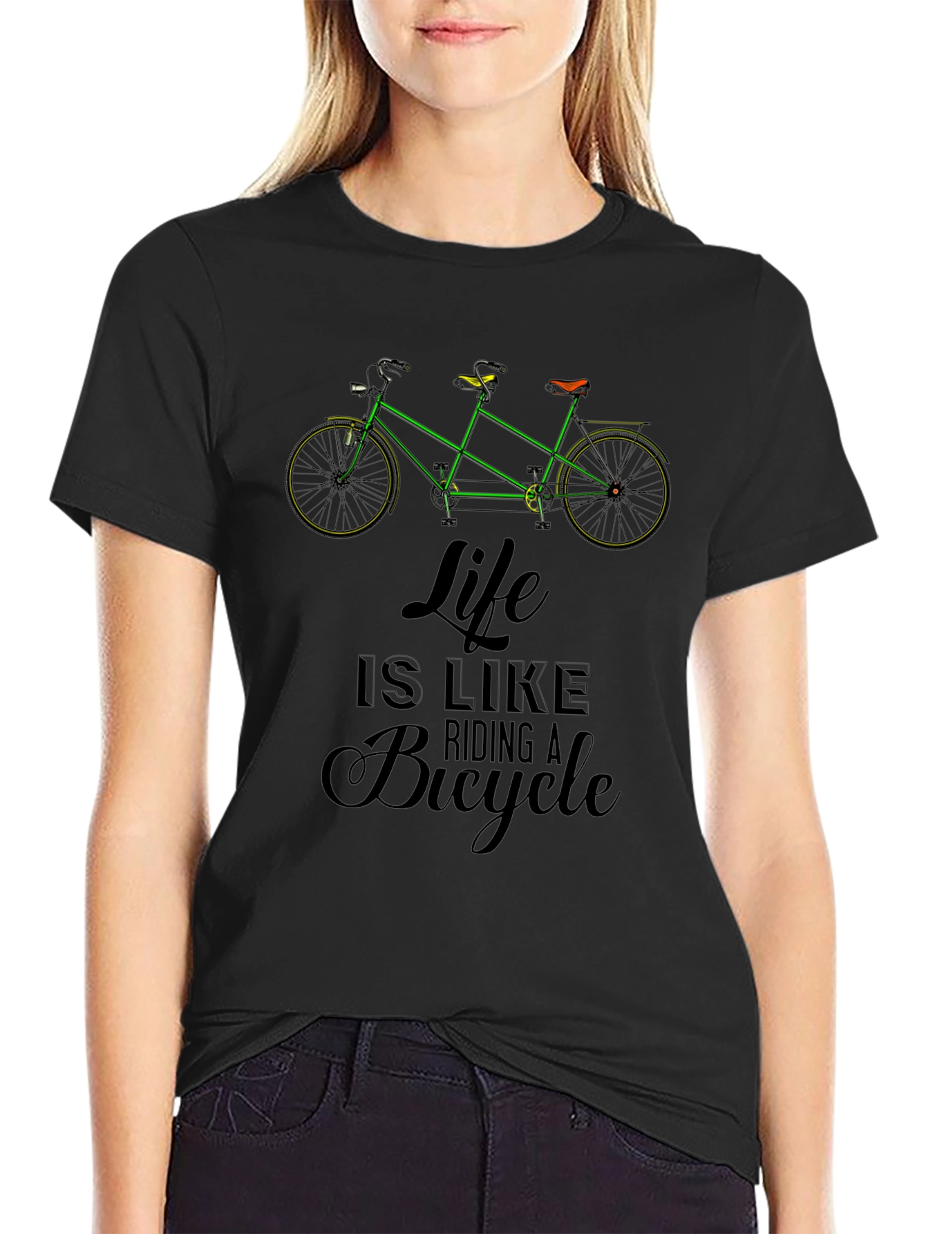 Life is Like Riding A Bicycle Graphic T-Shirt