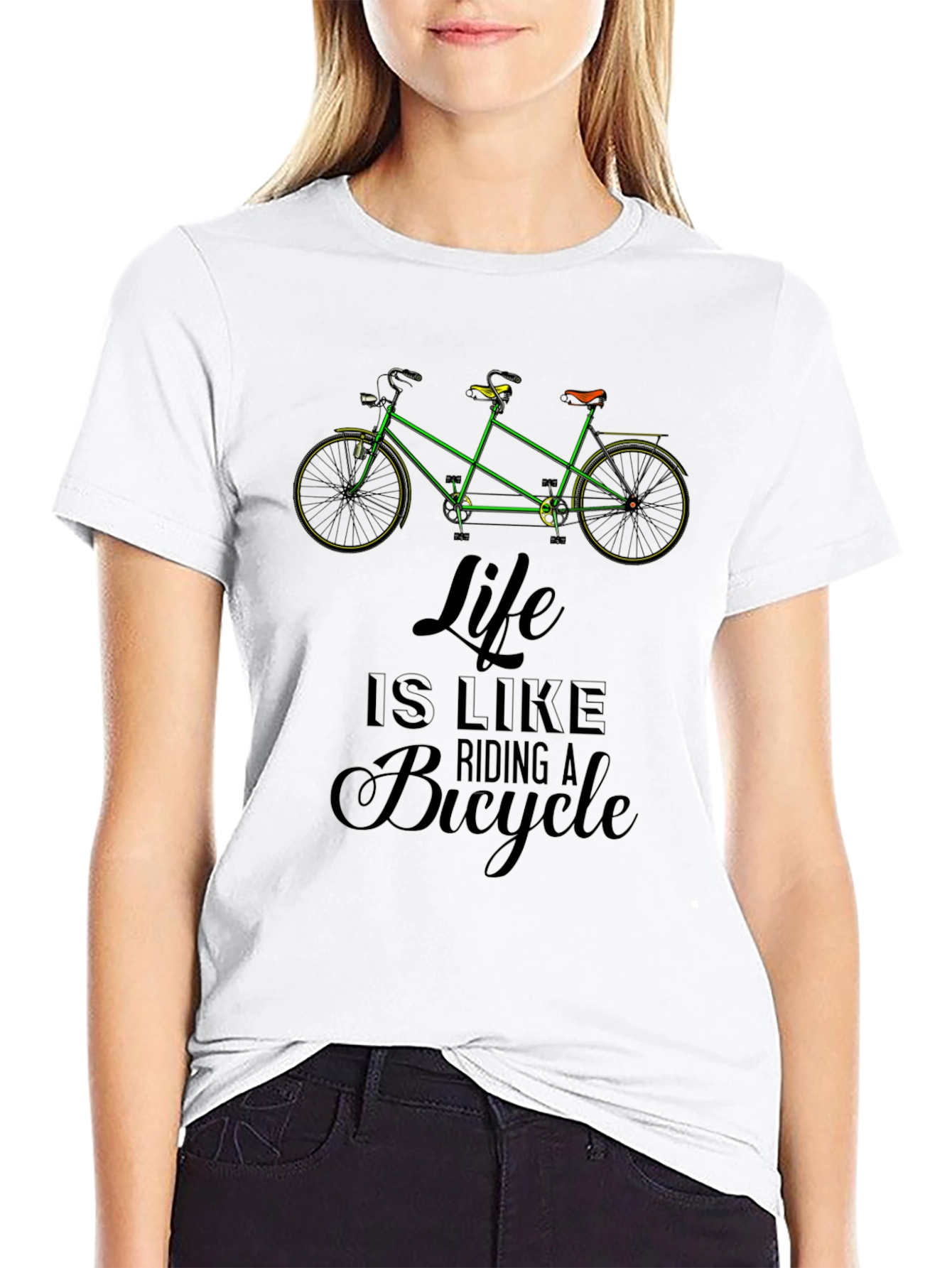 Life is Like Riding A Bicycle Graphic T-Shirt