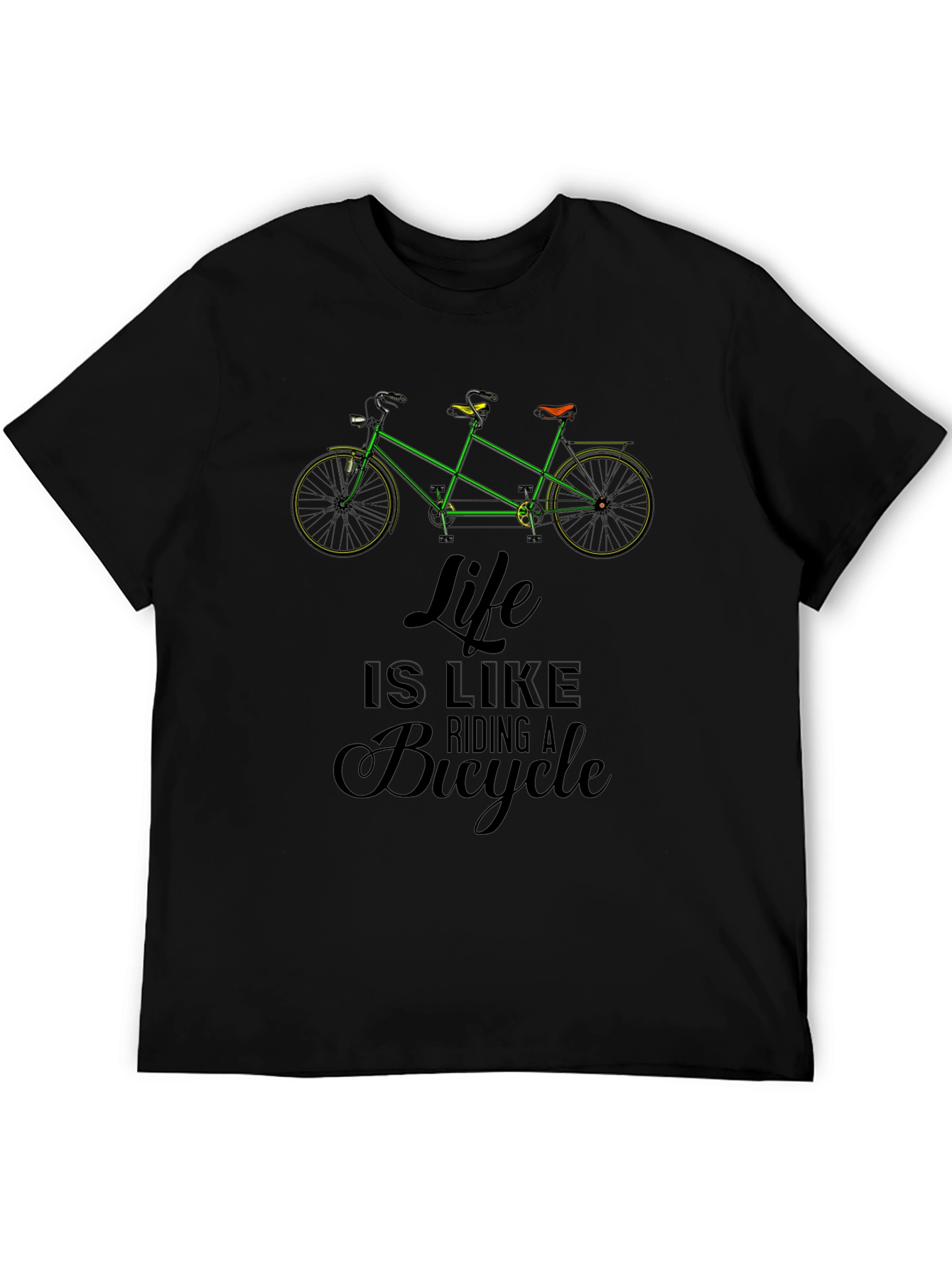 Life is Like Riding A Bicycle Graphic T-Shirt