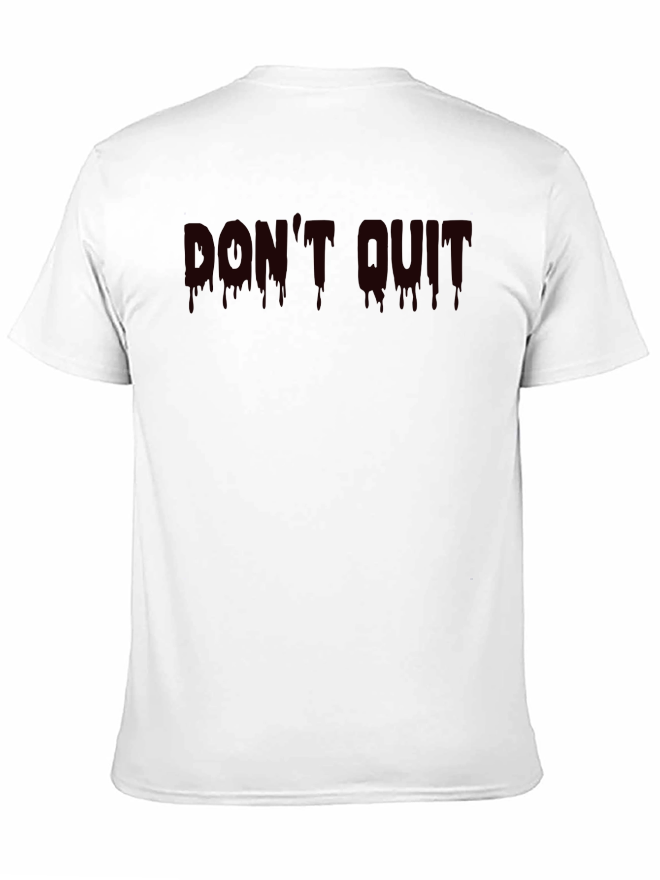 Mens Black Graphic Tee - Dont Quit Drip Lettering
