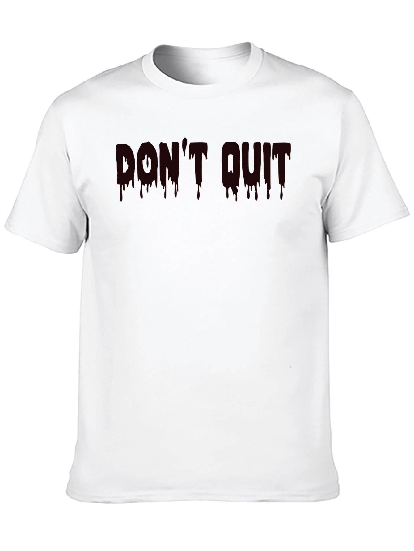 Mens Black Graphic Tee - Dont Quit Drip Lettering