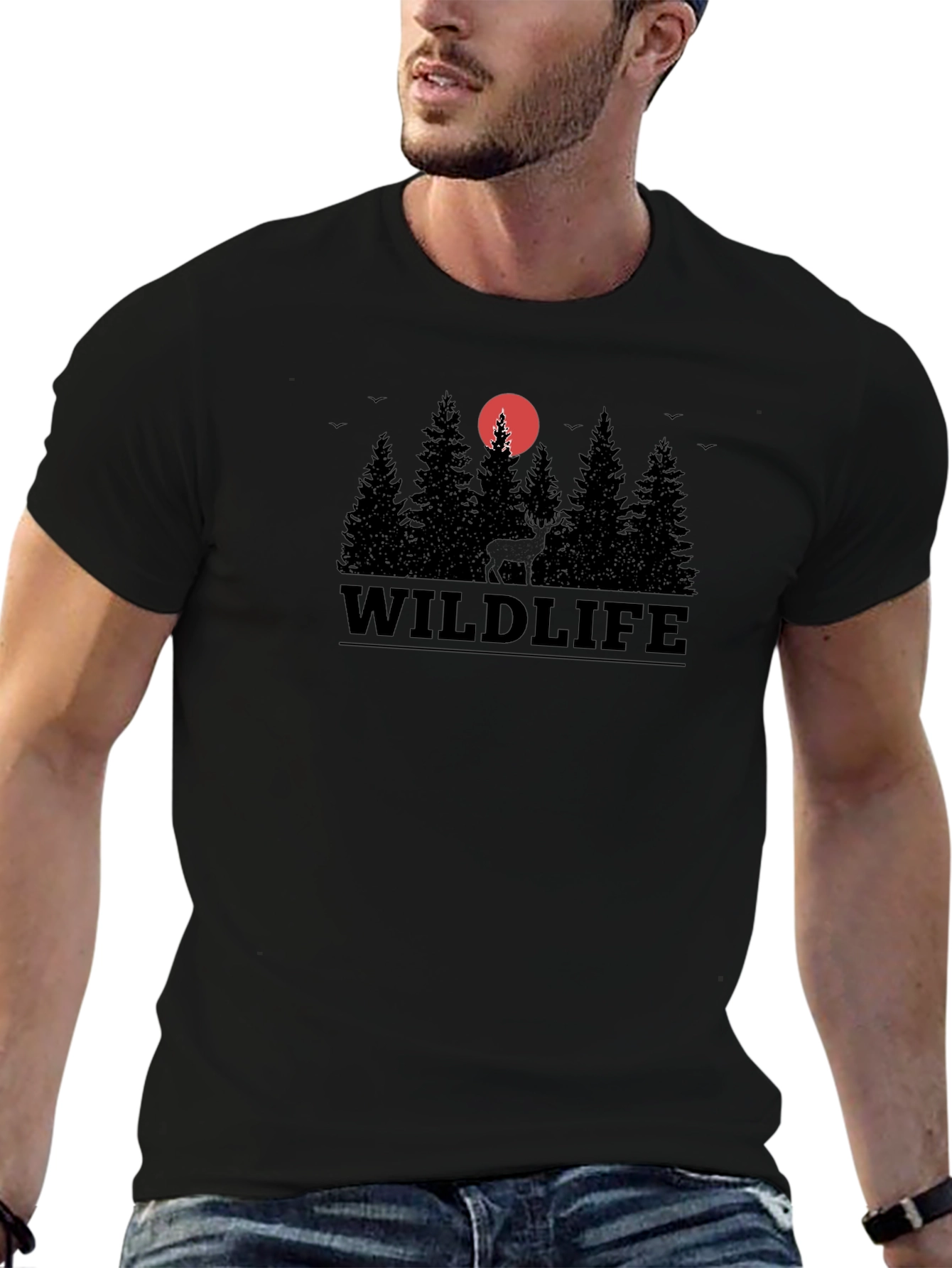 Wildlife Silhouette T-Shirt - Nature Inspired Apparel