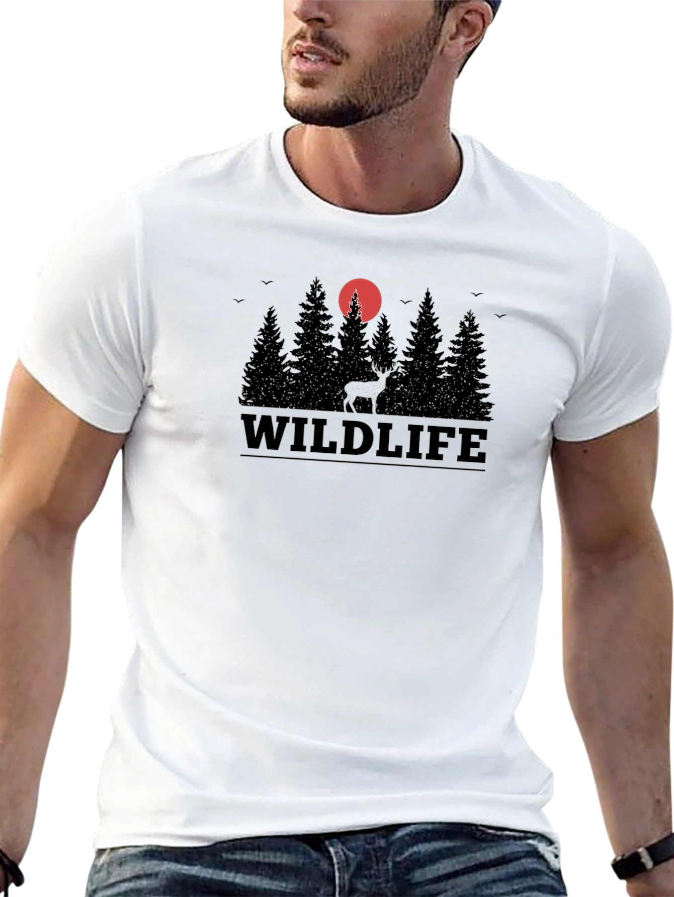 Wildlife Silhouette T-Shirt - Nature Inspired Apparel