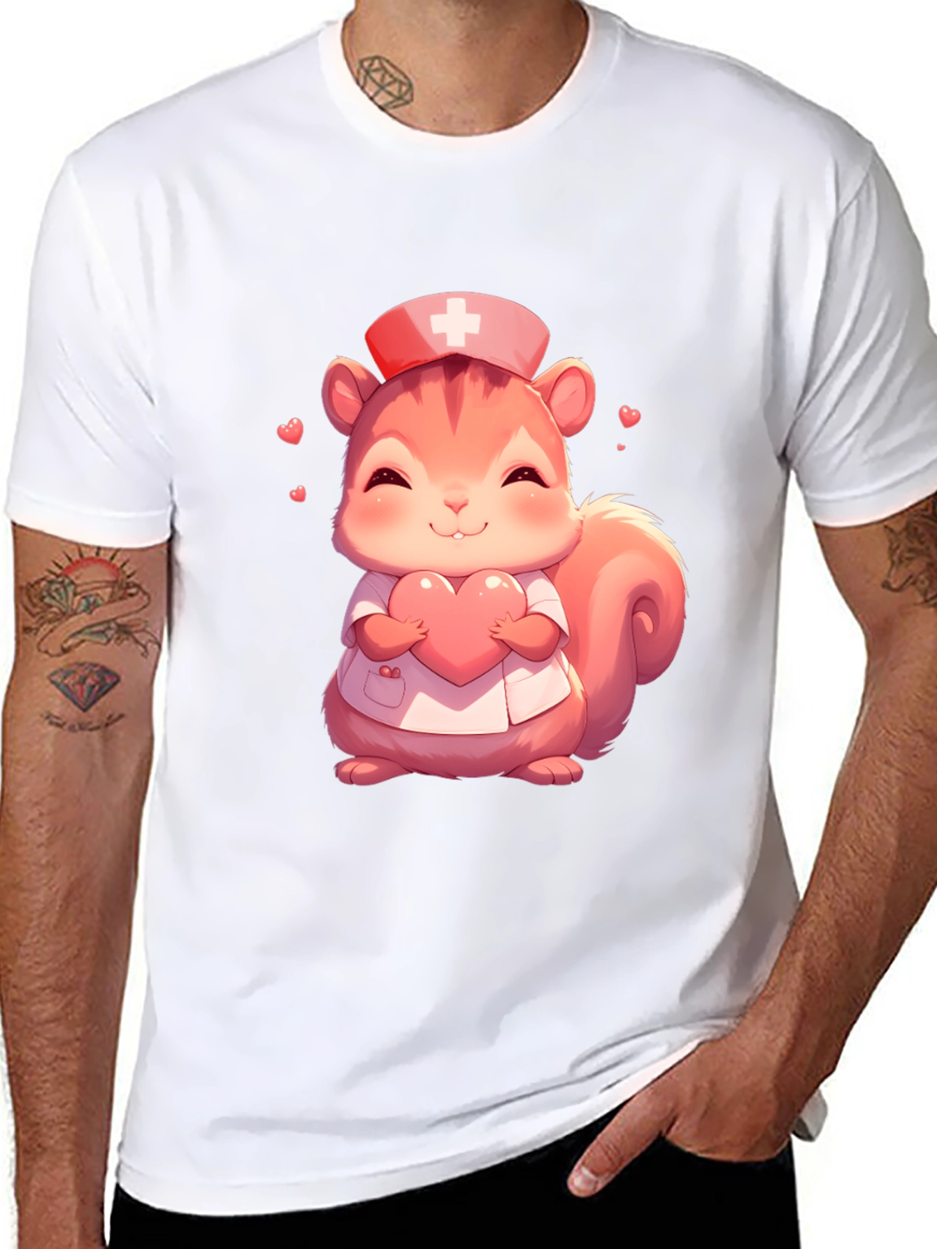 Nurse Squirrel Graphic Tee - Cute & Comfy