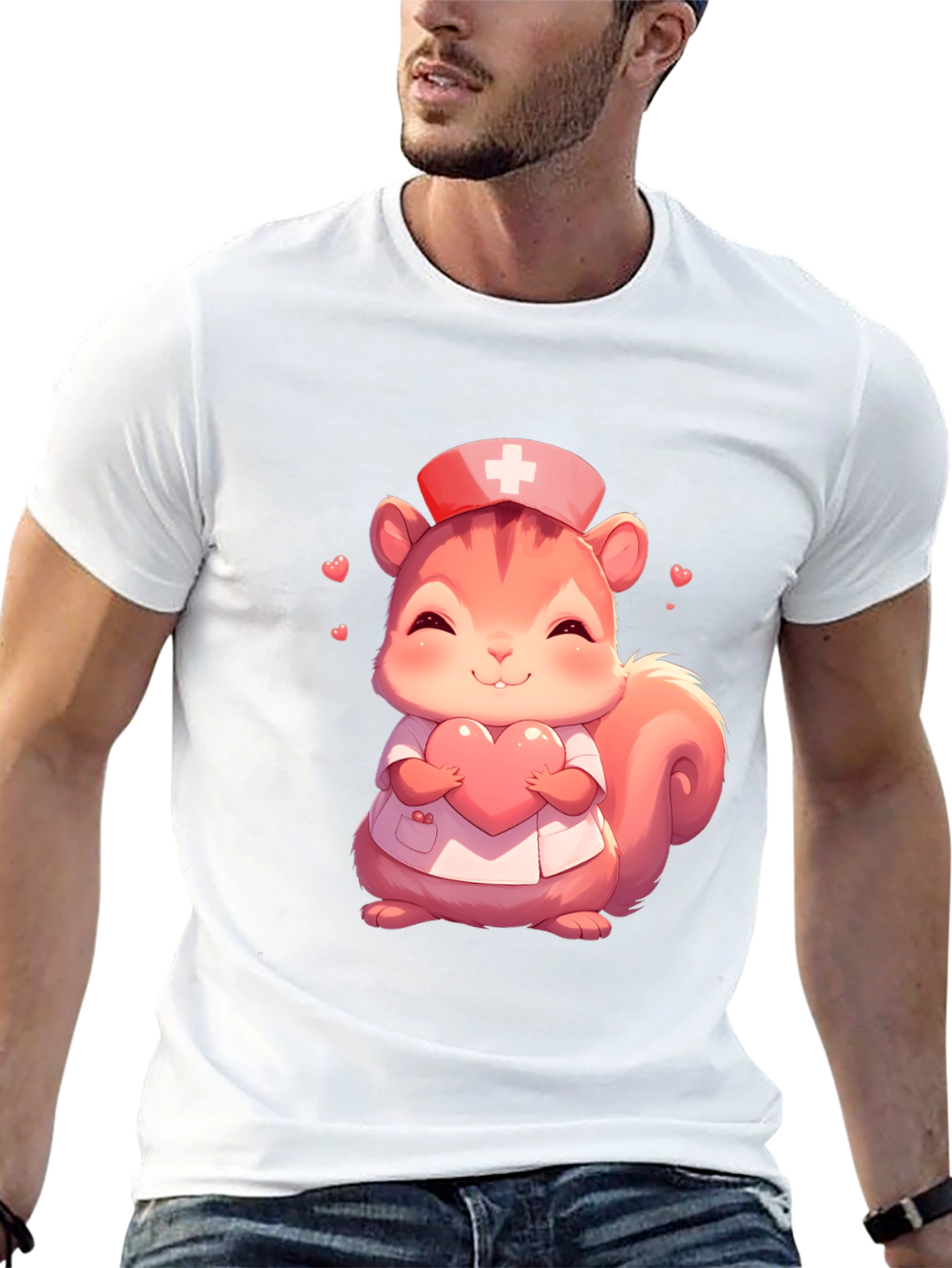 Nurse Squirrel Graphic Tee - Cute & Comfy