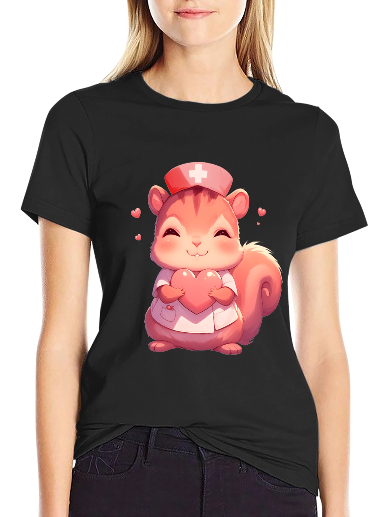 Nurse Squirrel Graphic Tee - Cute & Comfy