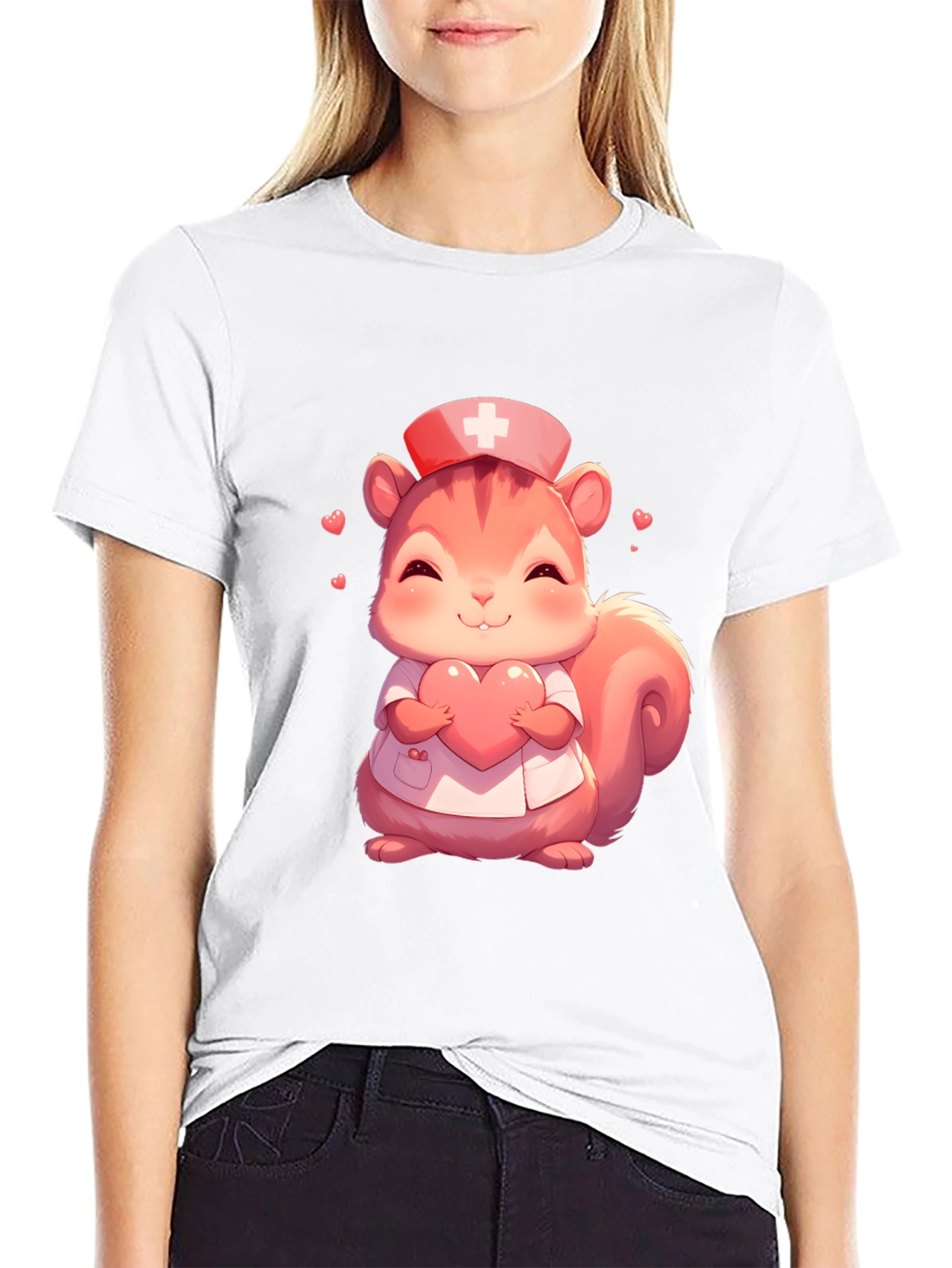 Nurse Squirrel Graphic Tee - Cute & Comfy