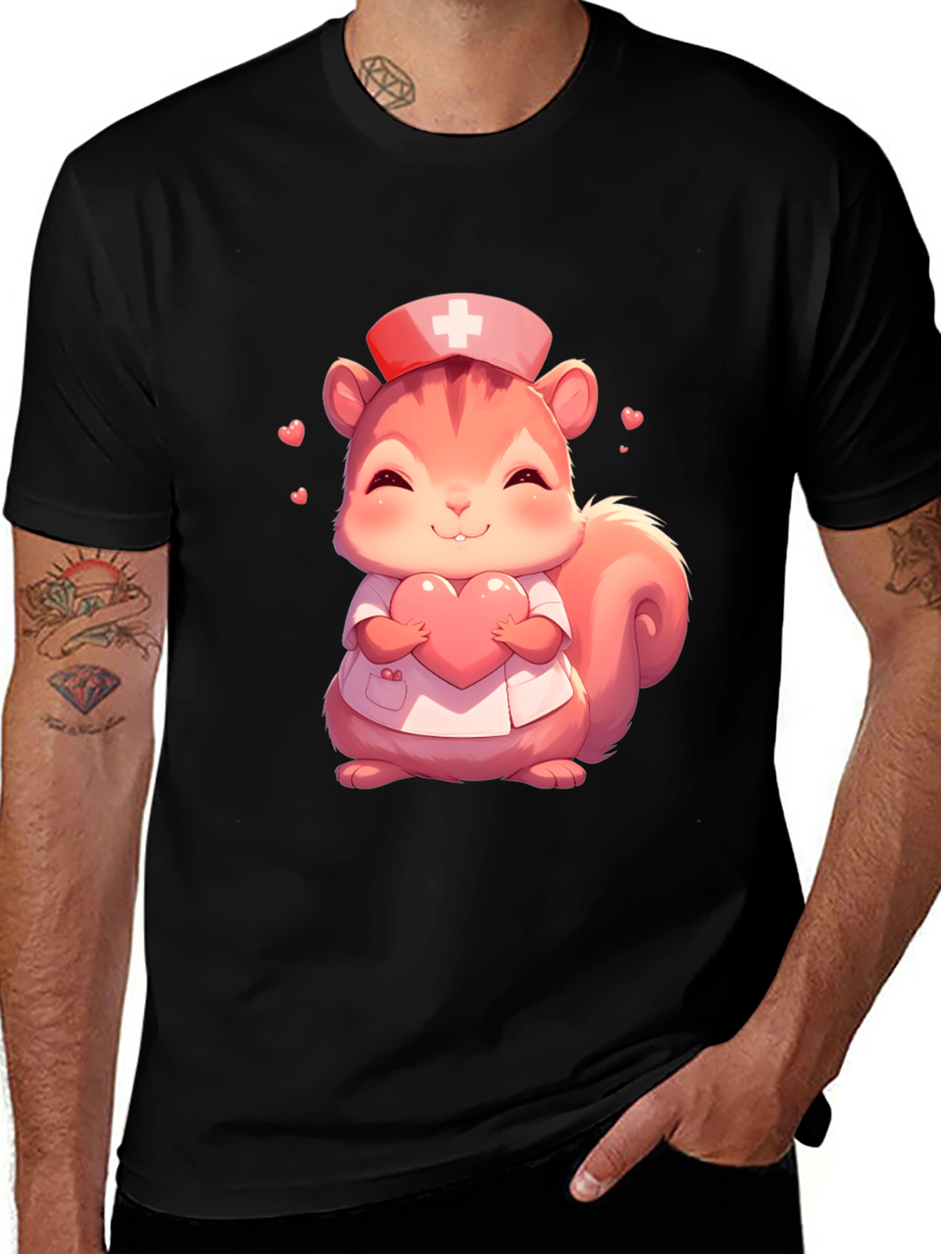 Nurse Squirrel Graphic Tee - Cute & Comfy