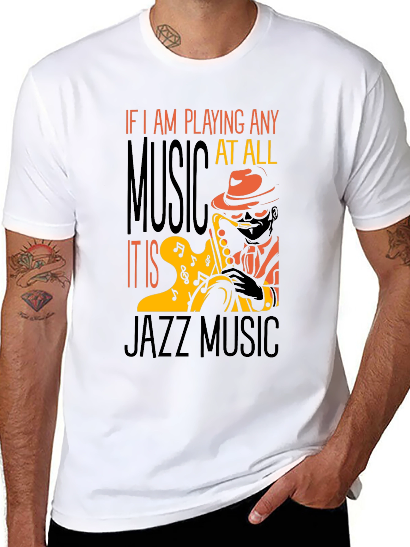Jazz Music T-Shirt - Saxophone Player Tee