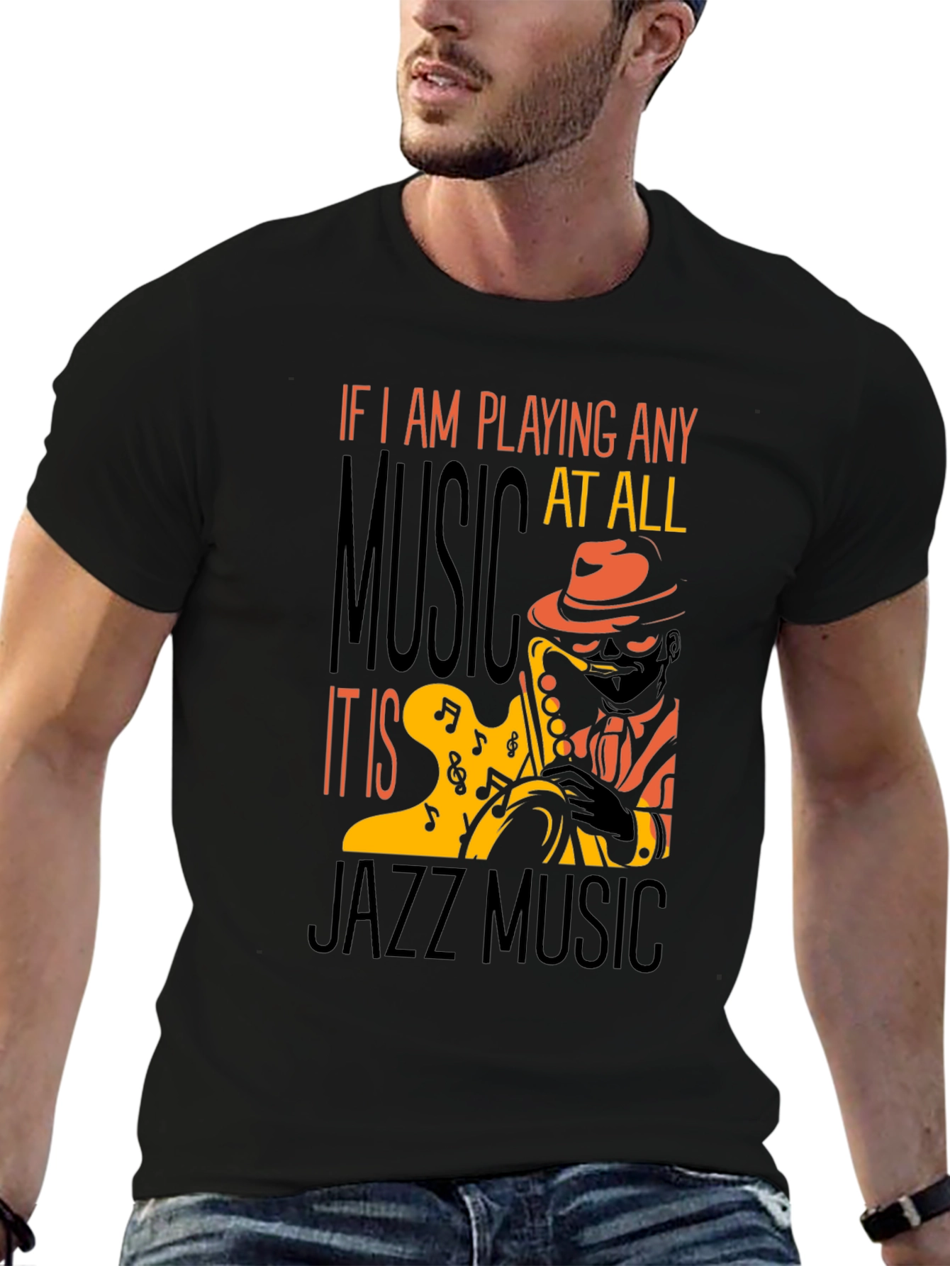 Jazz Music T-Shirt - Saxophone Player Tee