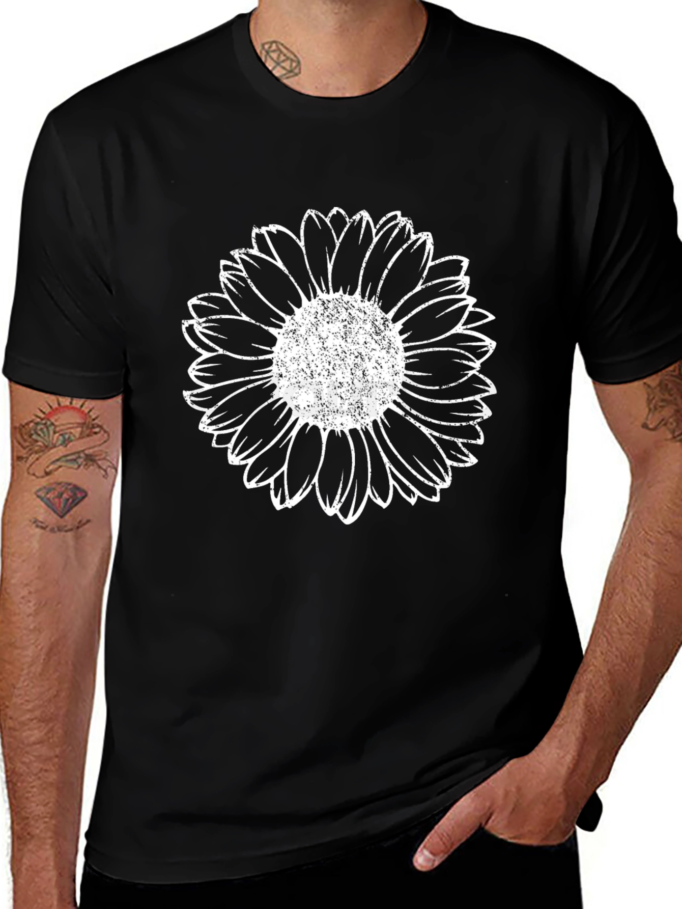 Sunflower Graphic Print Crew Neck T-Shirt