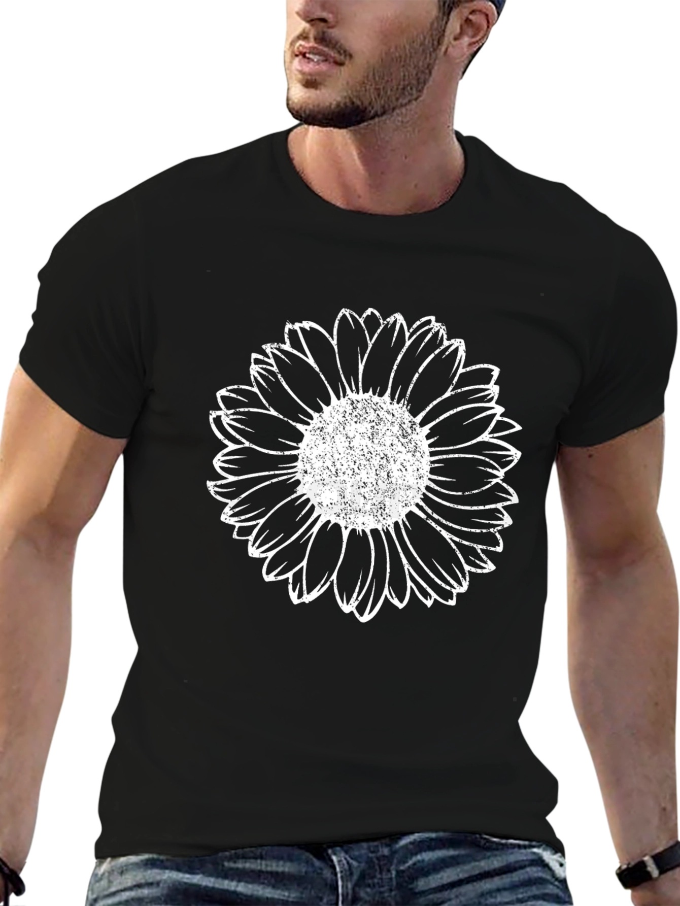 Sunflower Graphic Print Crew Neck T-Shirt