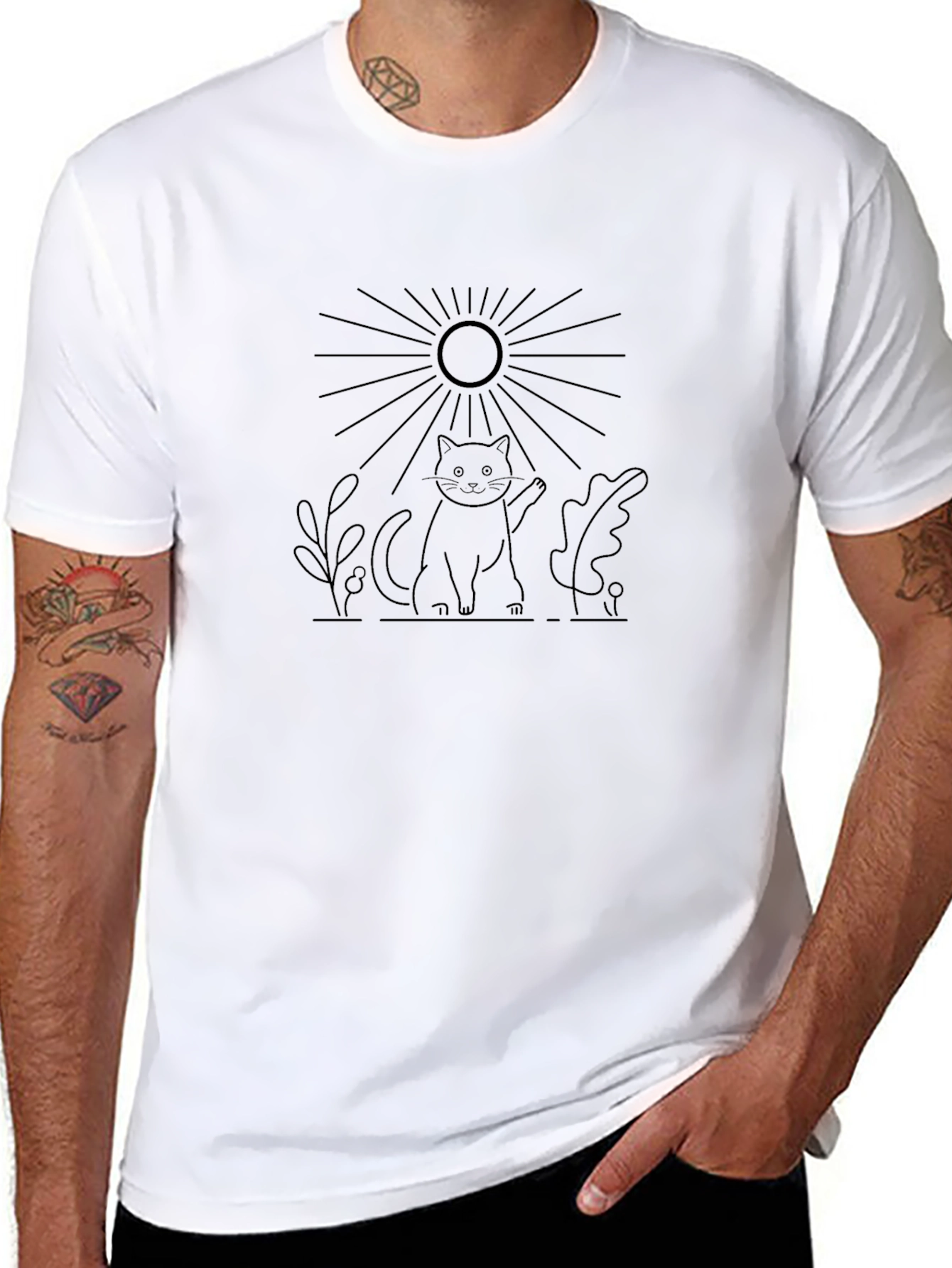 Sunbeam Cat Graphic T-Shirt