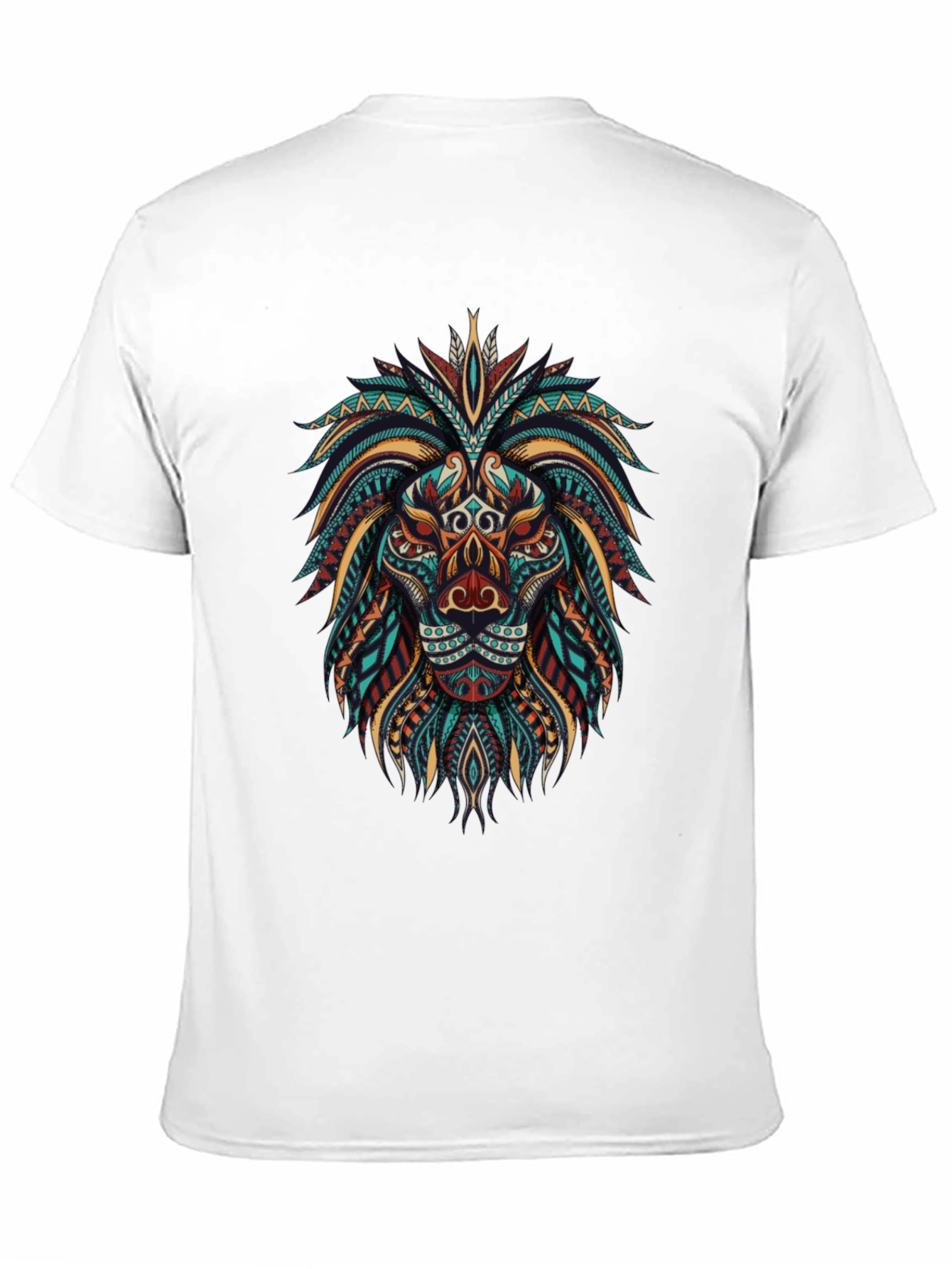 Tribal Lion Graphic Tee - Cool Artistic Design