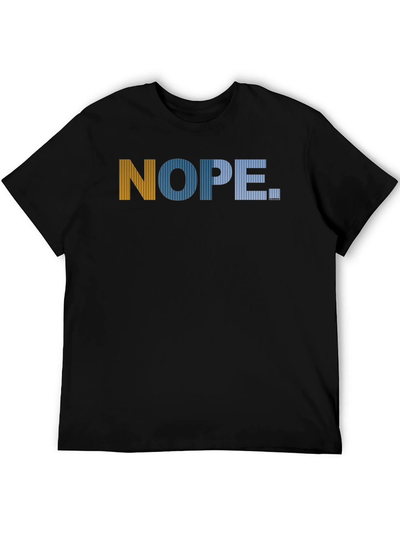 Nope Graphic Print Mens Black T-Shirt