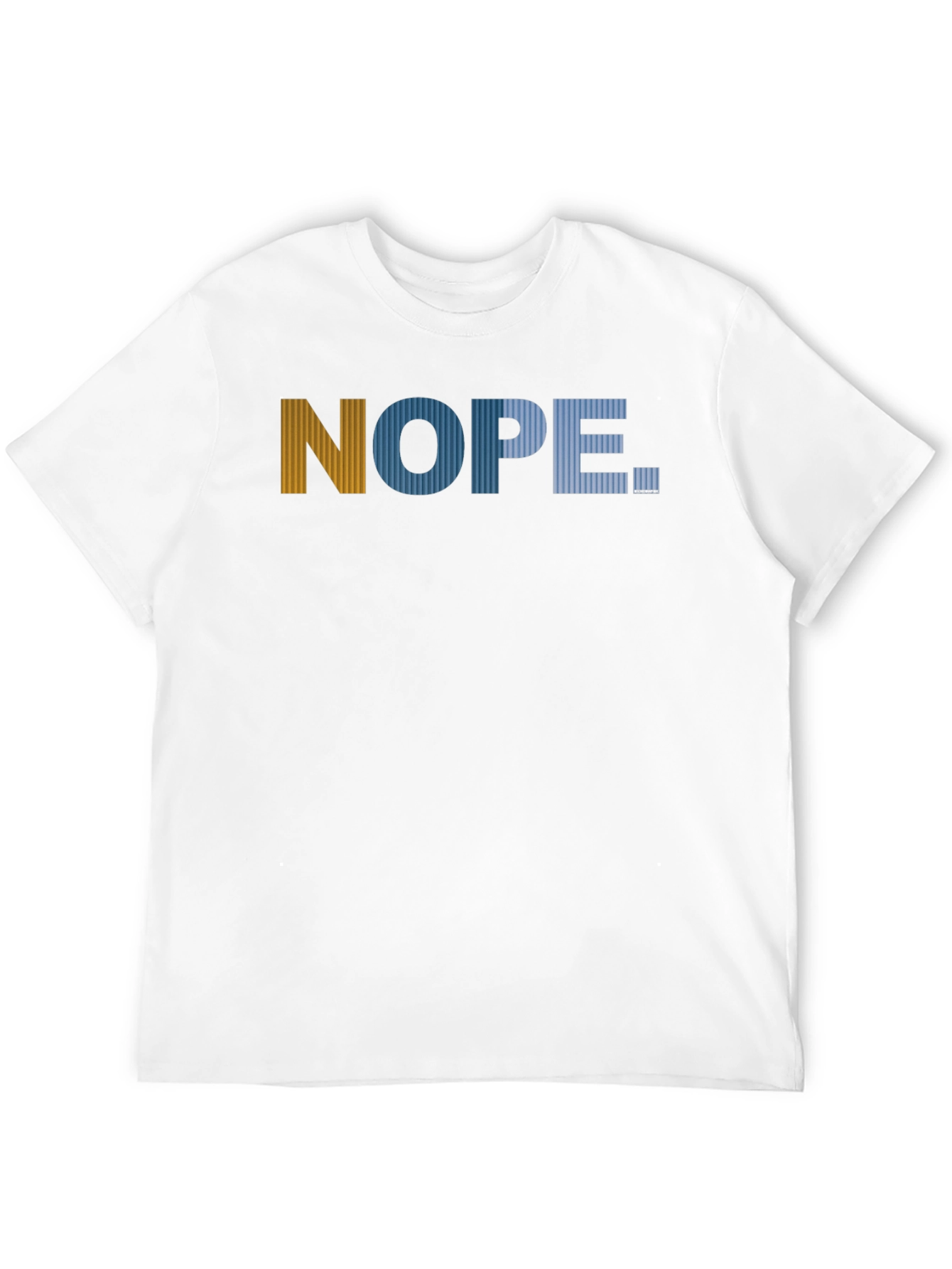 Nope Graphic Print Mens Black T-Shirt
