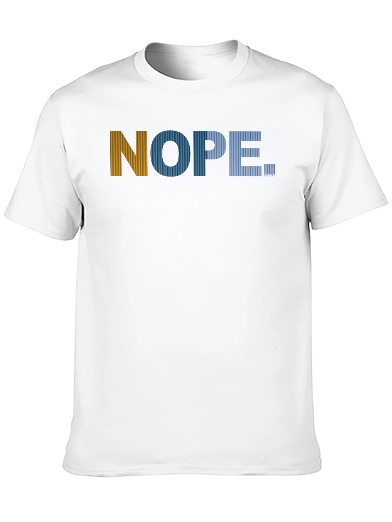 Nope Graphic Print Mens Black T-Shirt