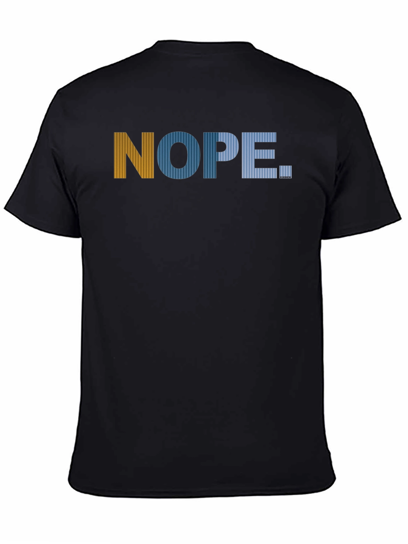 Nope Graphic Print Mens Black T-Shirt