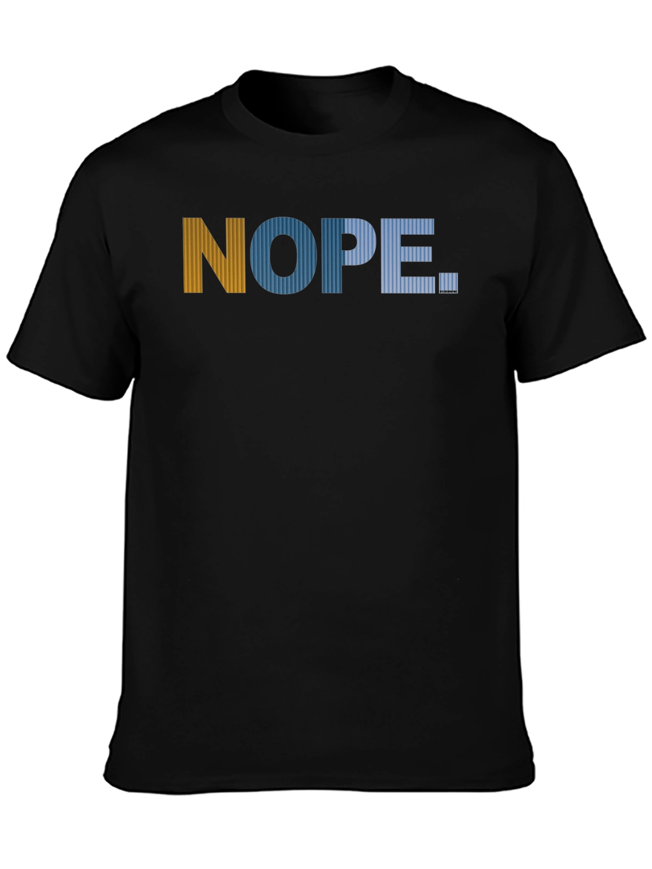 Nope Graphic Print Mens Black T-Shirt