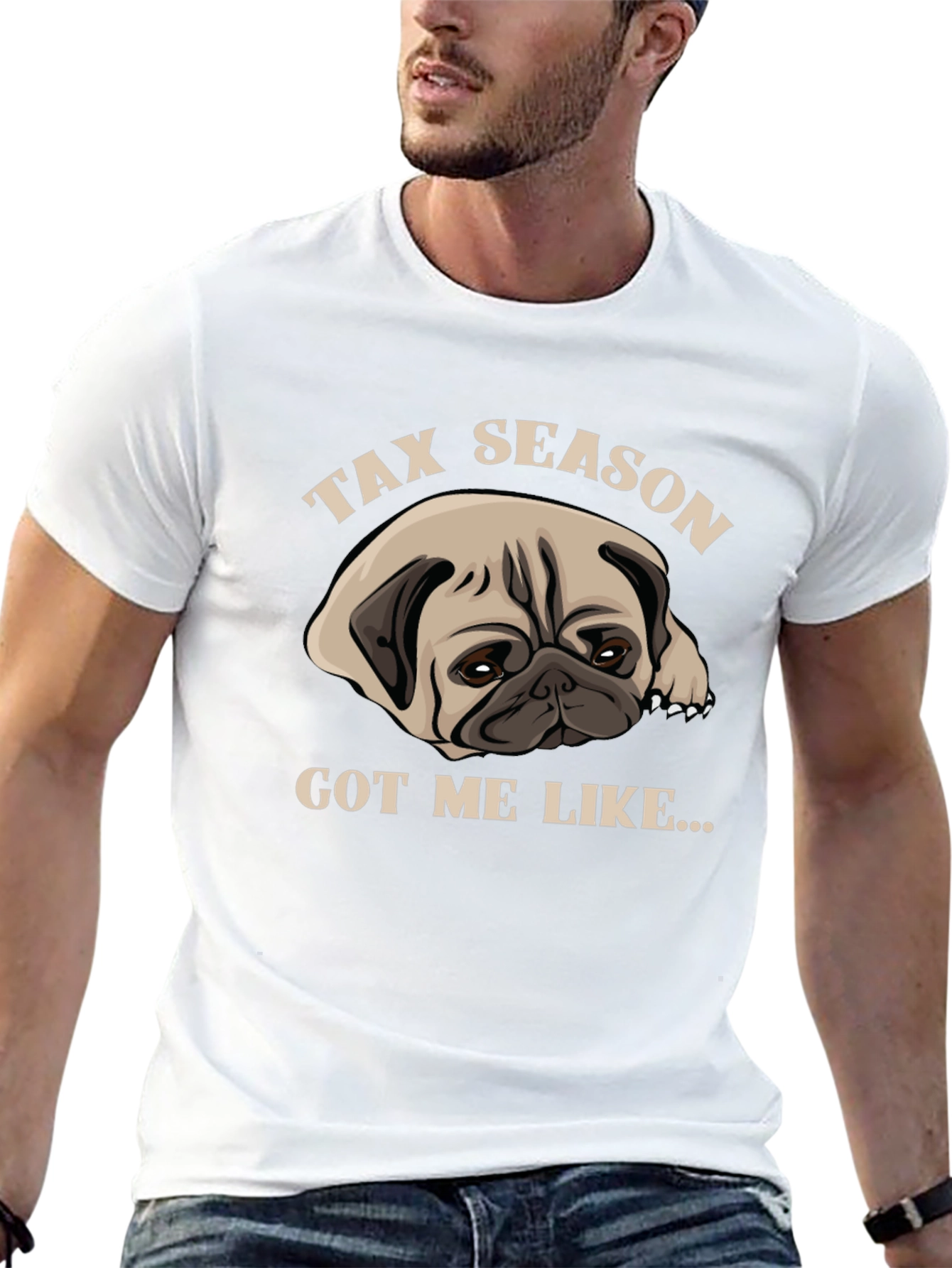 Tax Season Pug T-Shirt - Funny Dog Lover Tee