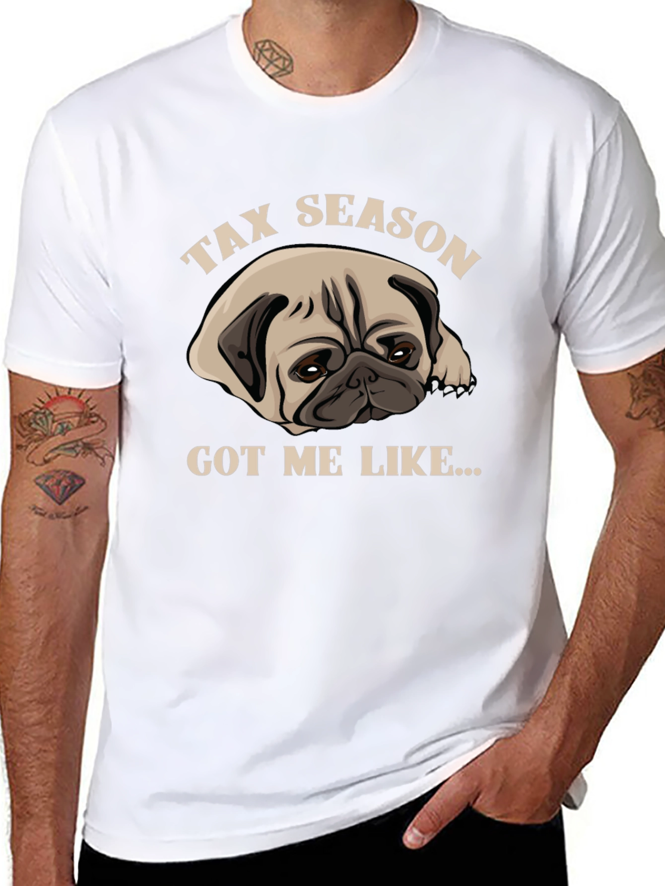 Tax Season Pug T-Shirt - Funny Dog Lover Tee