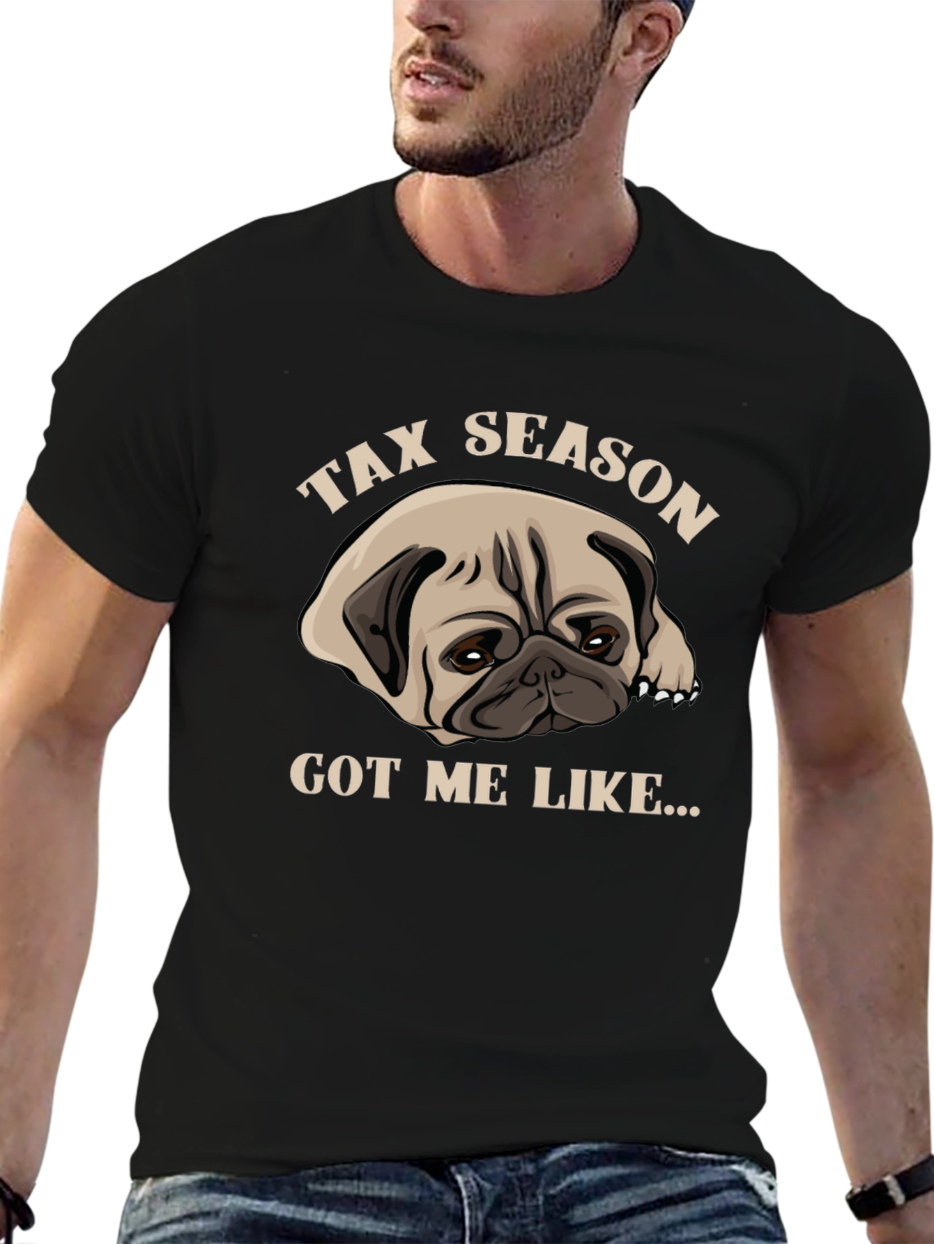 Tax Season Pug T-Shirt - Funny Dog Lover Tee
