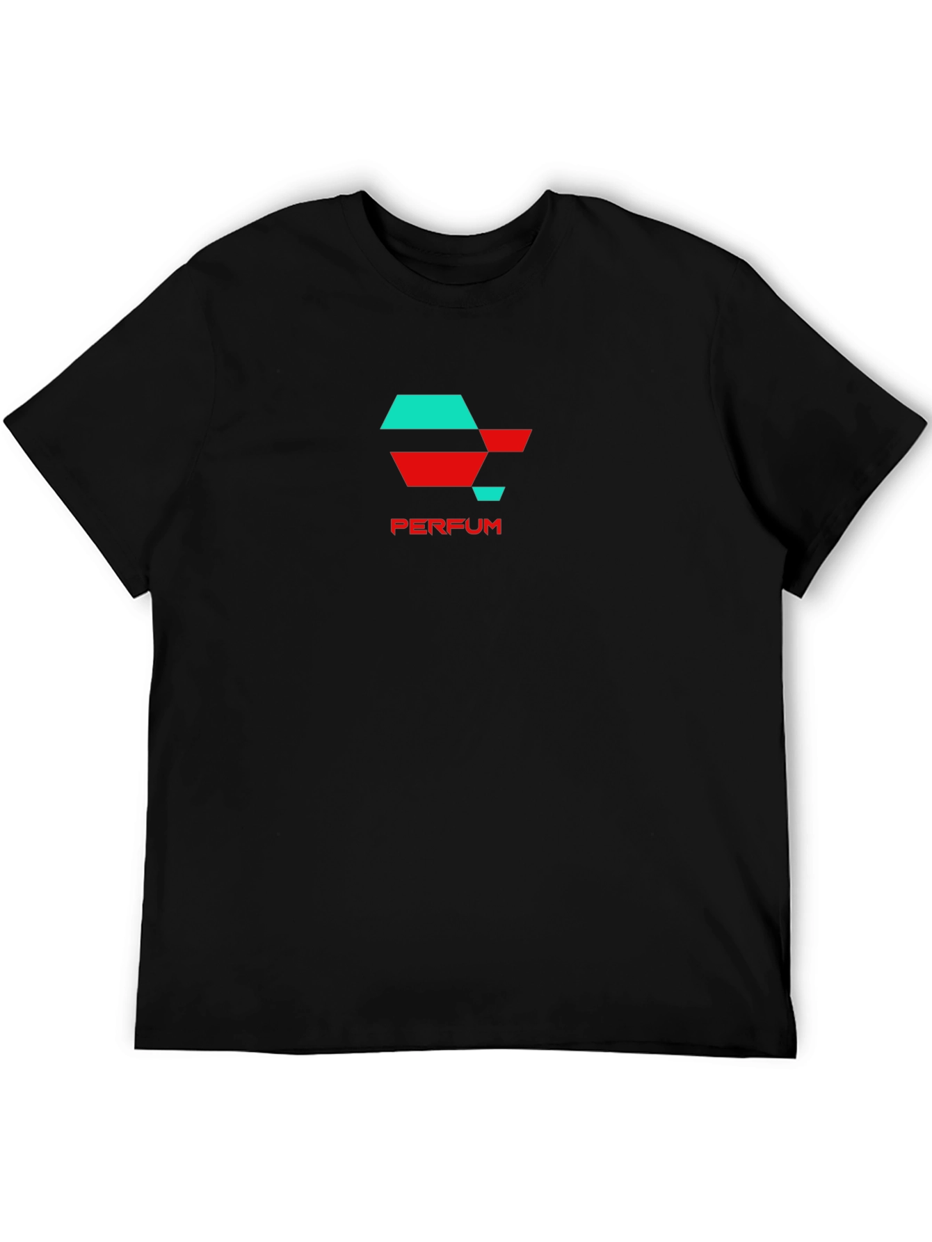 Geometric Perfum Logo Black T-Shirt