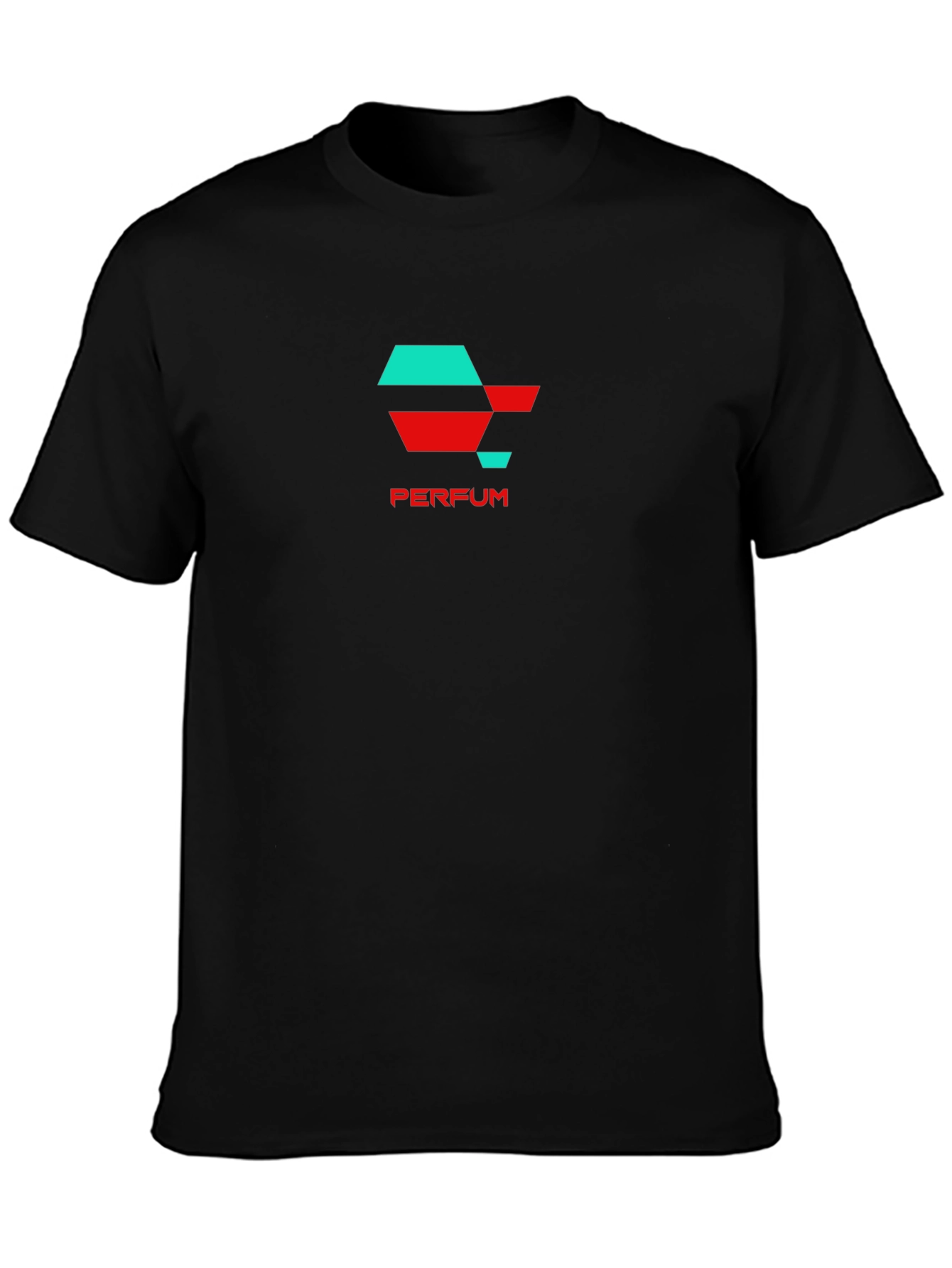 Geometric Perfum Logo Black T-Shirt