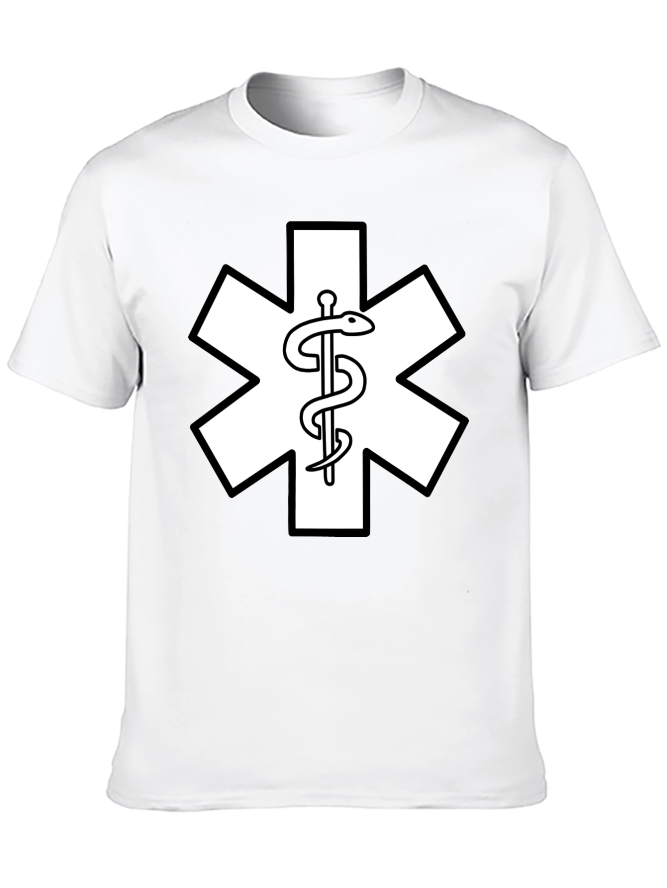 Star of Life EMT Medical T-Shirt - Black