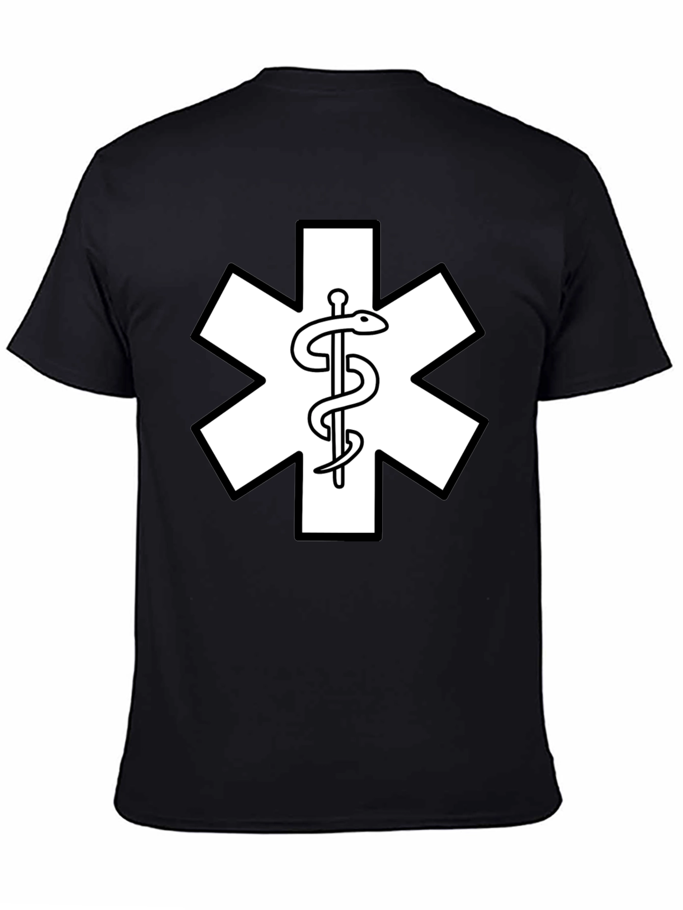 Star of Life EMT Medical T-Shirt - Black