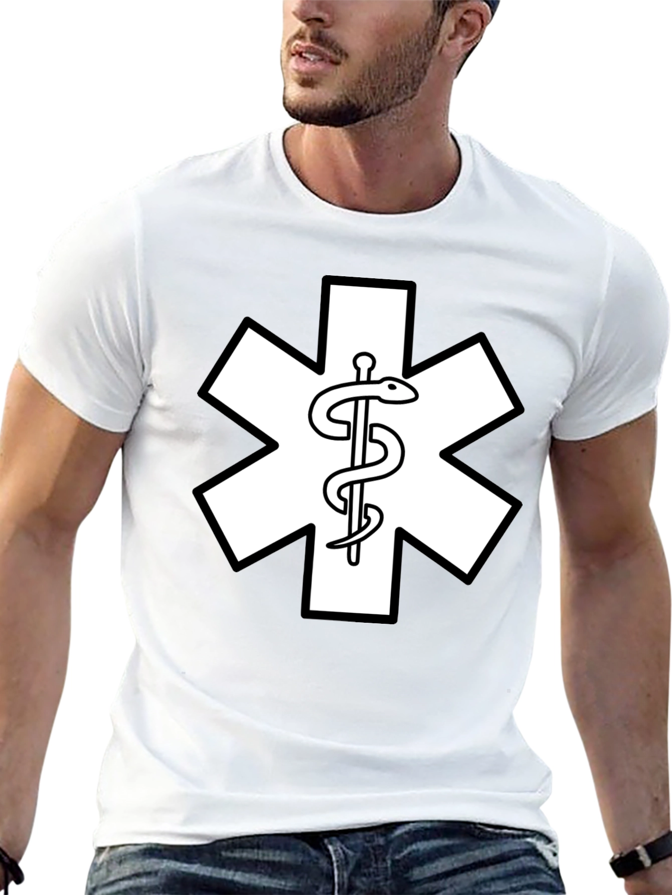 Star of Life EMT Medical T-Shirt - Black