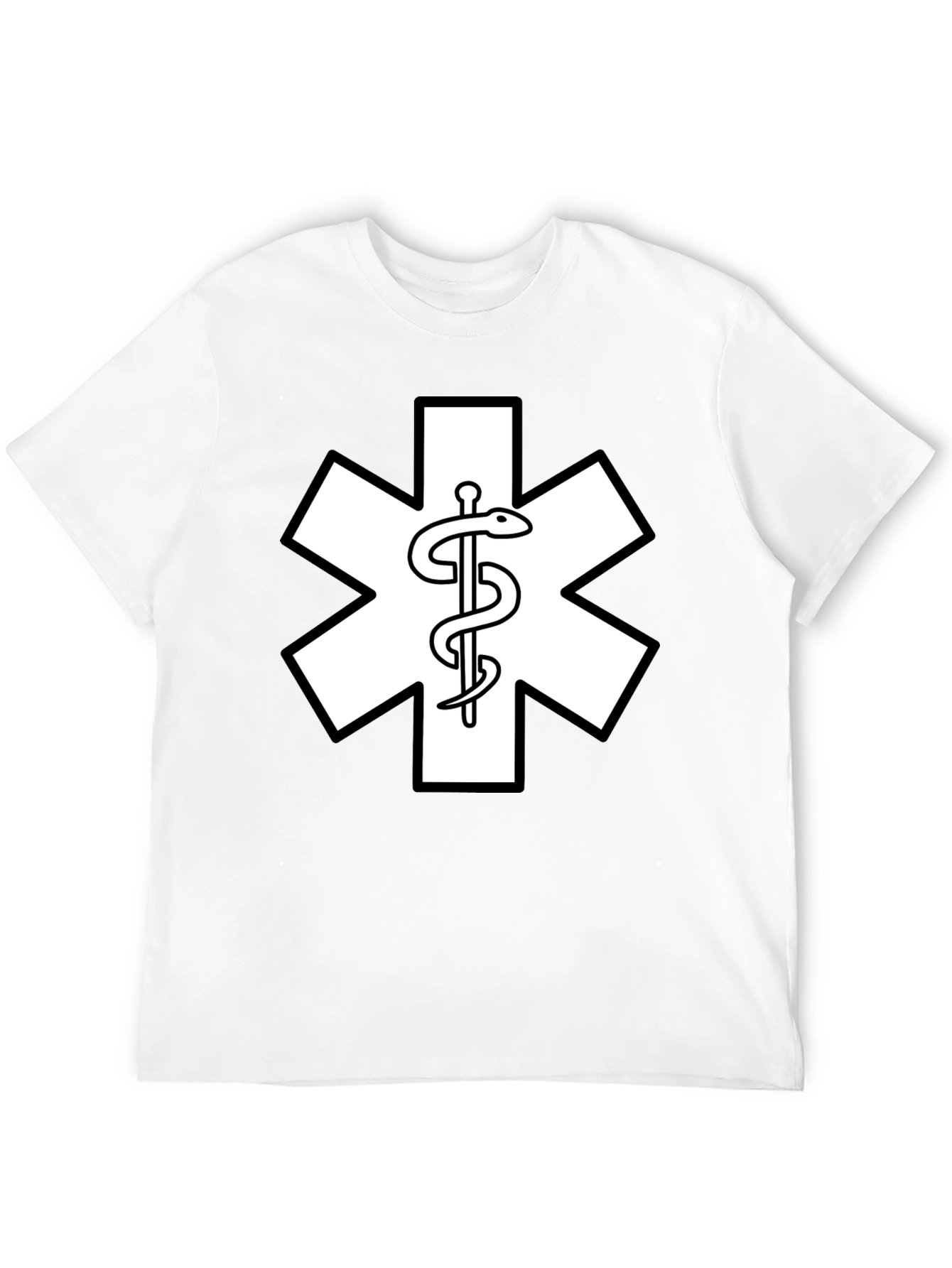 Star of Life EMT Medical T-Shirt - Black