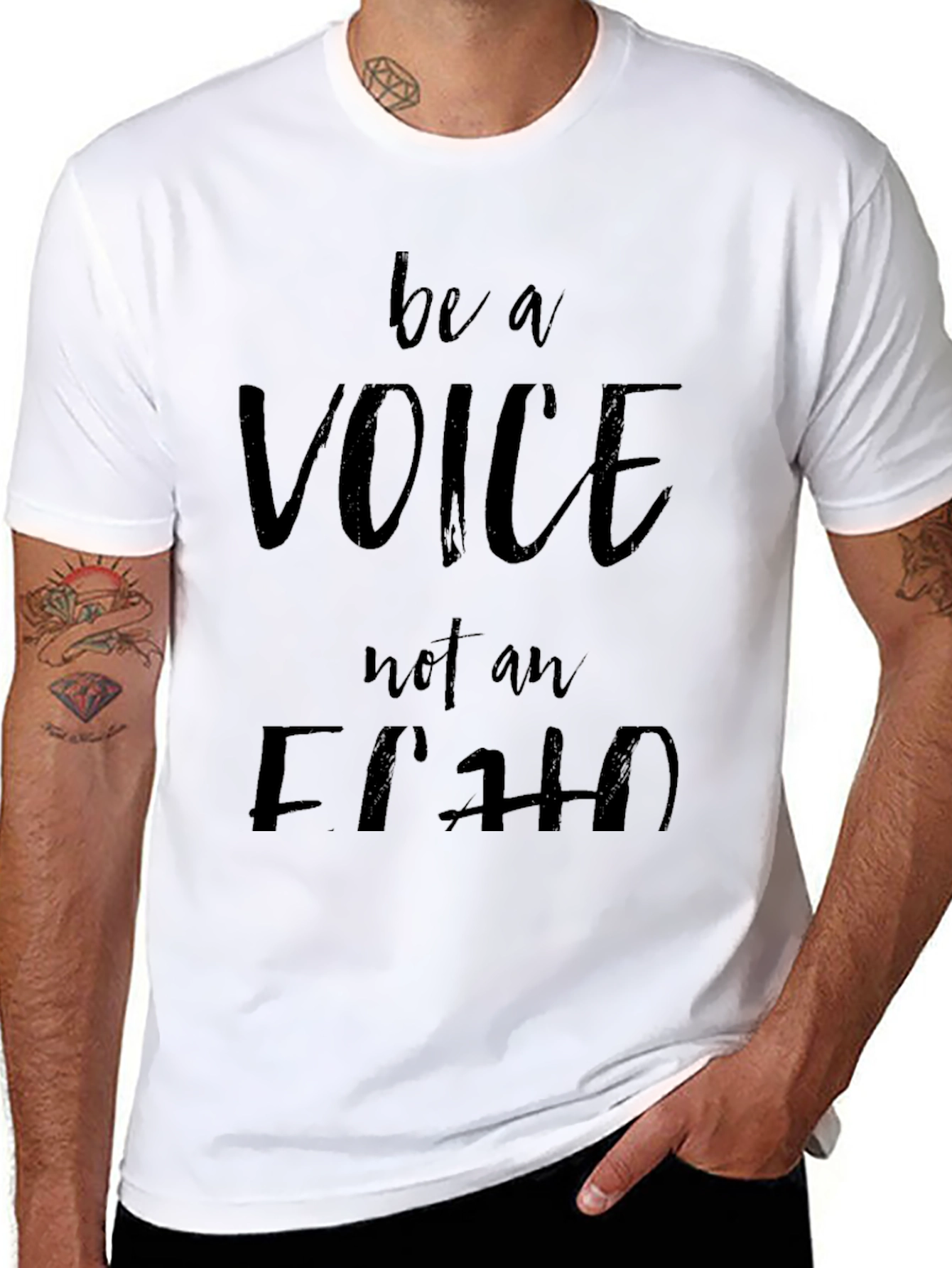 Be a Voice T-Shirt - Black Inspirational Tee