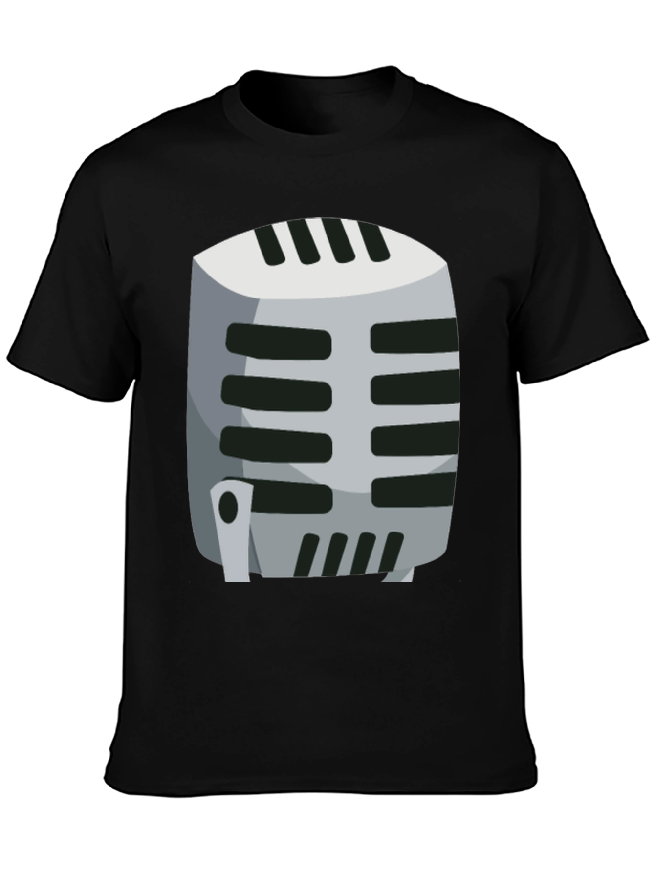 Retro Microphone Graphic Tee - Classic Vocal Style!