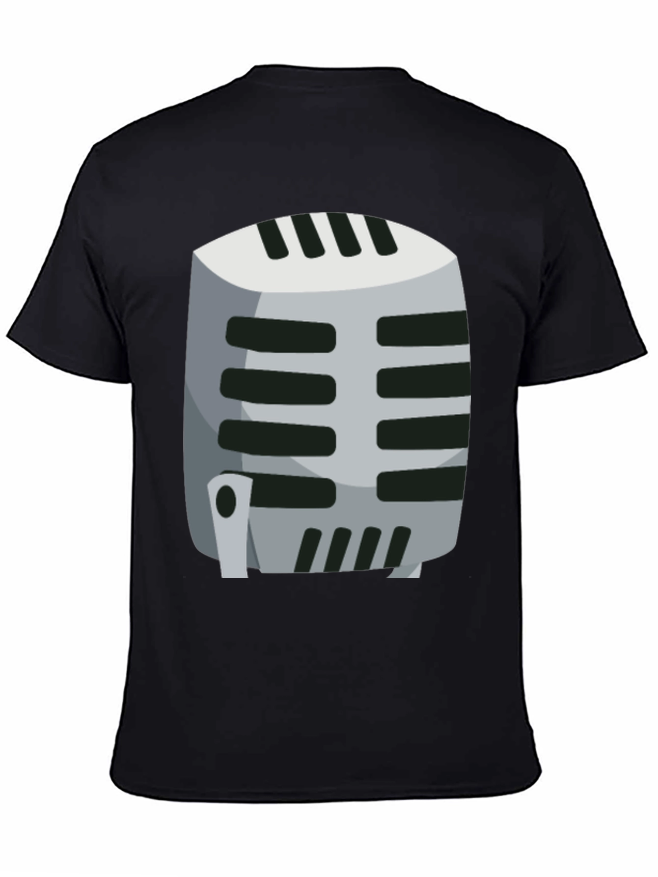 Retro Microphone Graphic Tee - Classic Vocal Style!