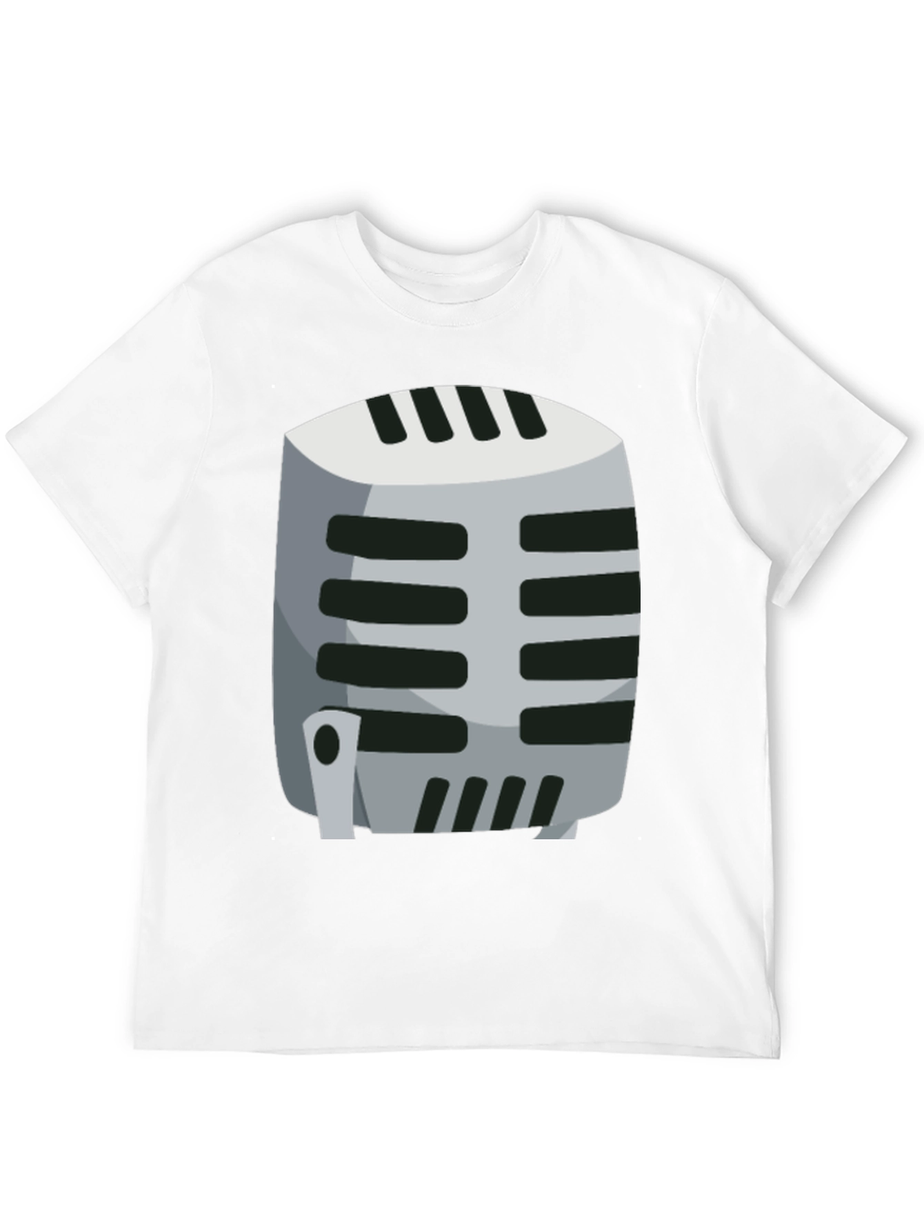 Retro Microphone Graphic Tee - Classic Vocal Style!