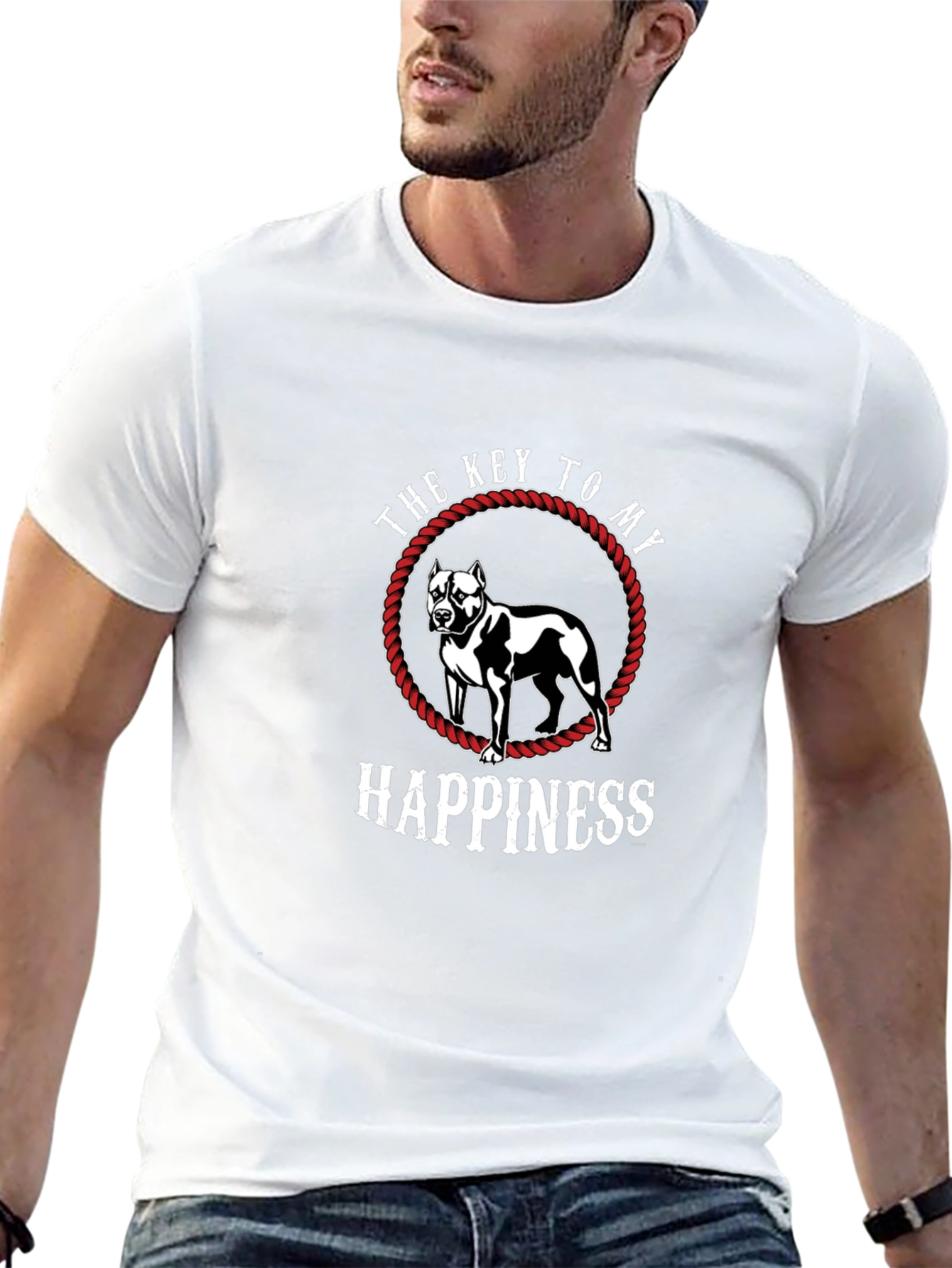 Pitbull Happiness T-Shirt - Dog Lover Tee