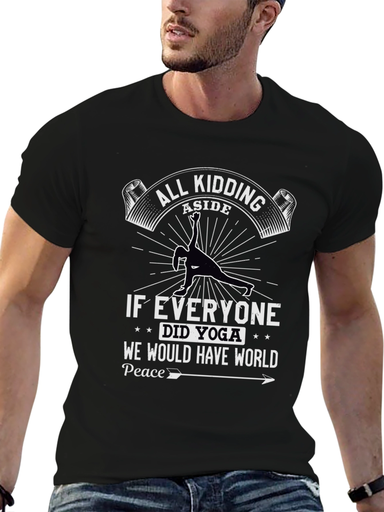 Yoga World Peace Graphic Tee