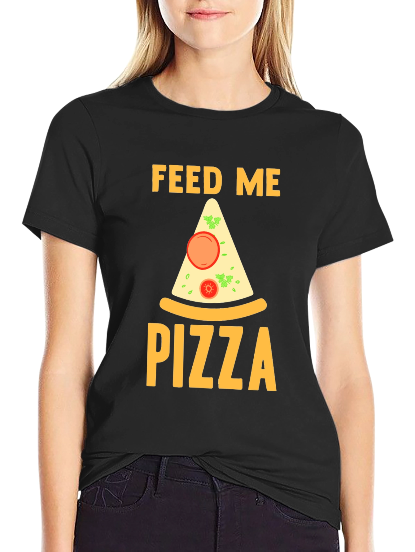 Feed Me Pizza T-Shirt - Funny Graphic Tee