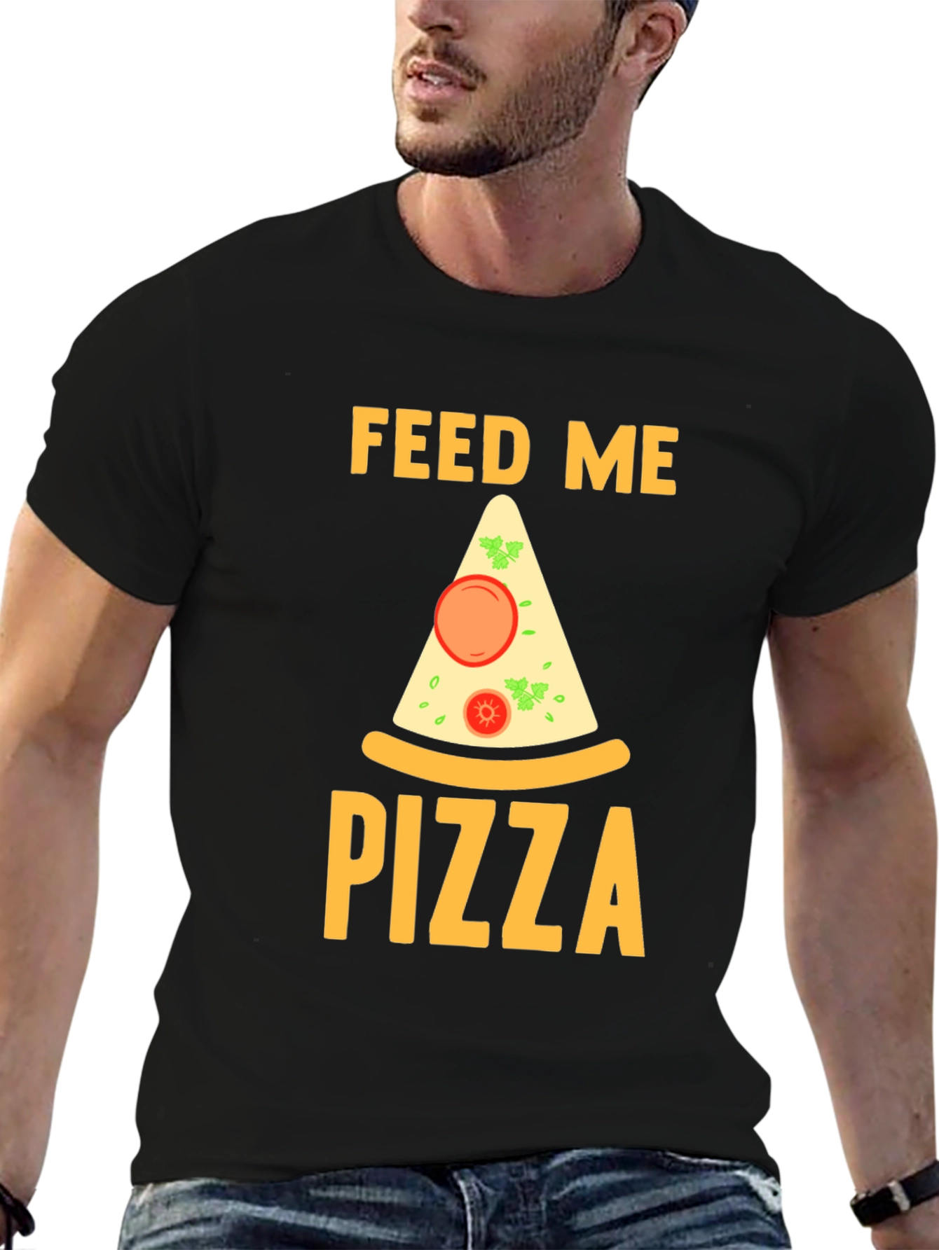 Feed Me Pizza T-Shirt - Funny Graphic Tee