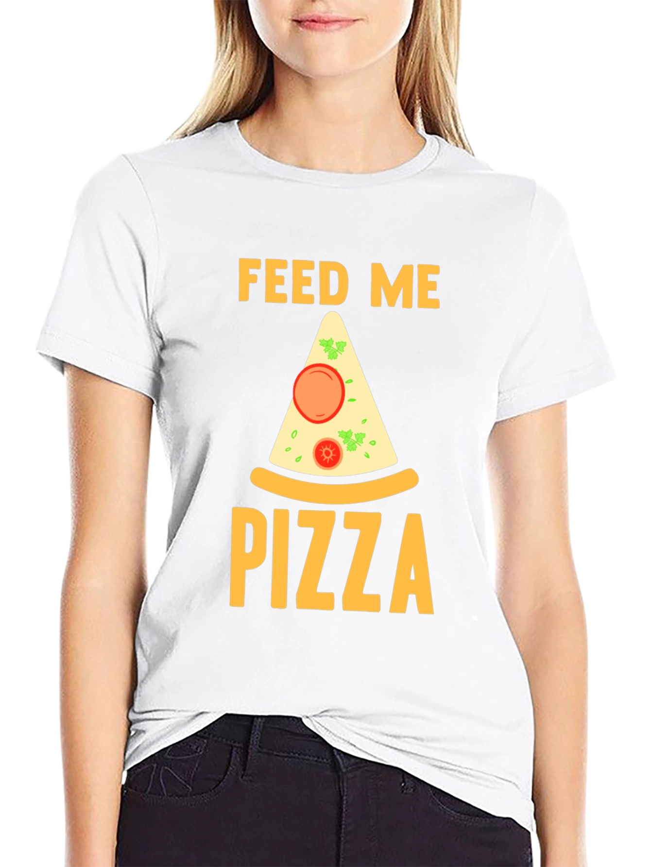 Feed Me Pizza T-Shirt - Funny Graphic Tee