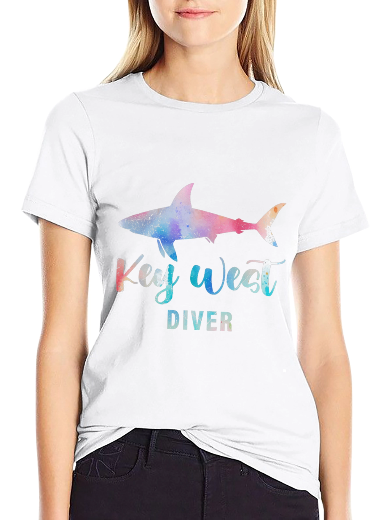 Key West Diver Shark Graphic T-Shirt