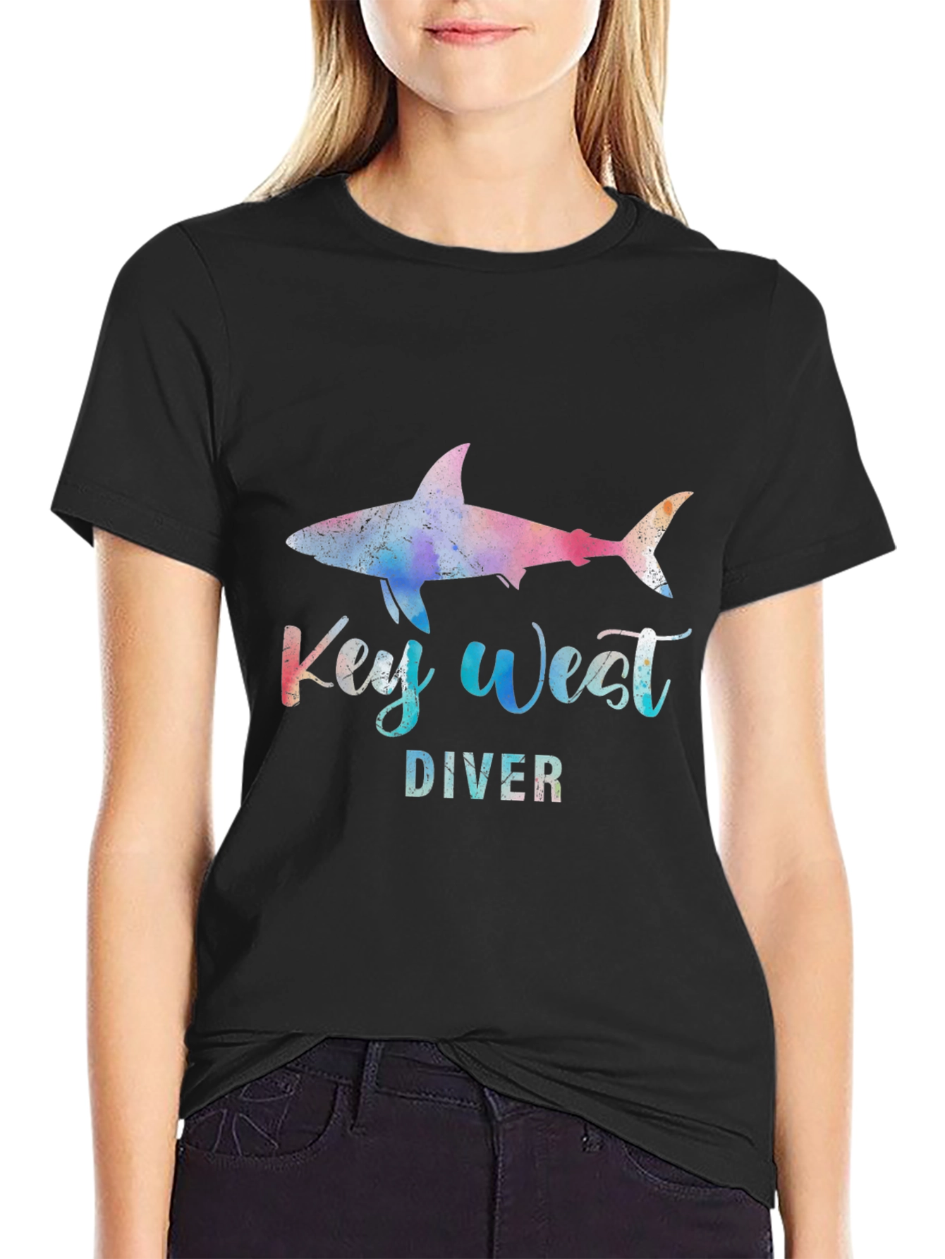 Key West Diver Shark Graphic T-Shirt