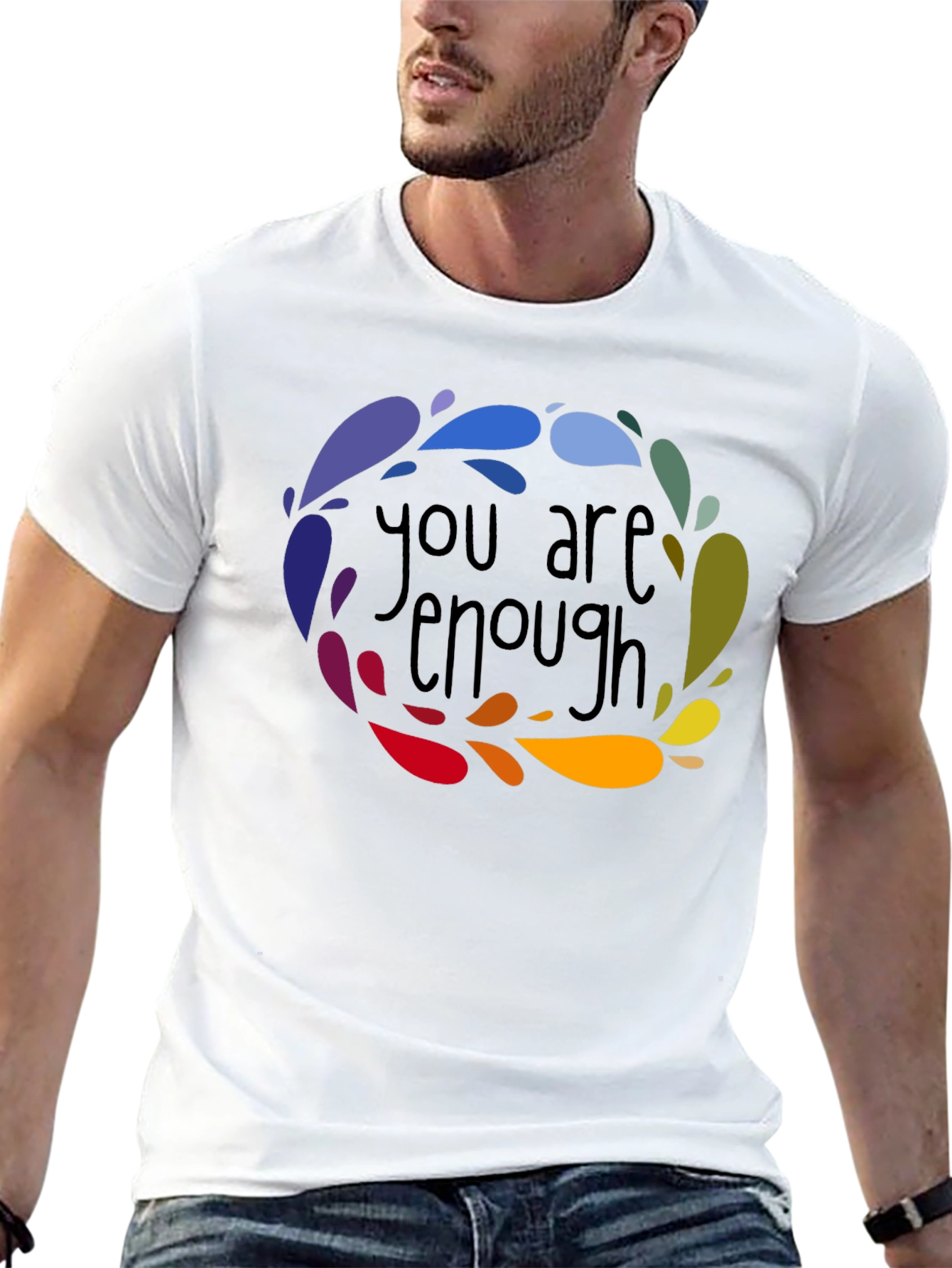 You Are Enough Graphic Tee - Black