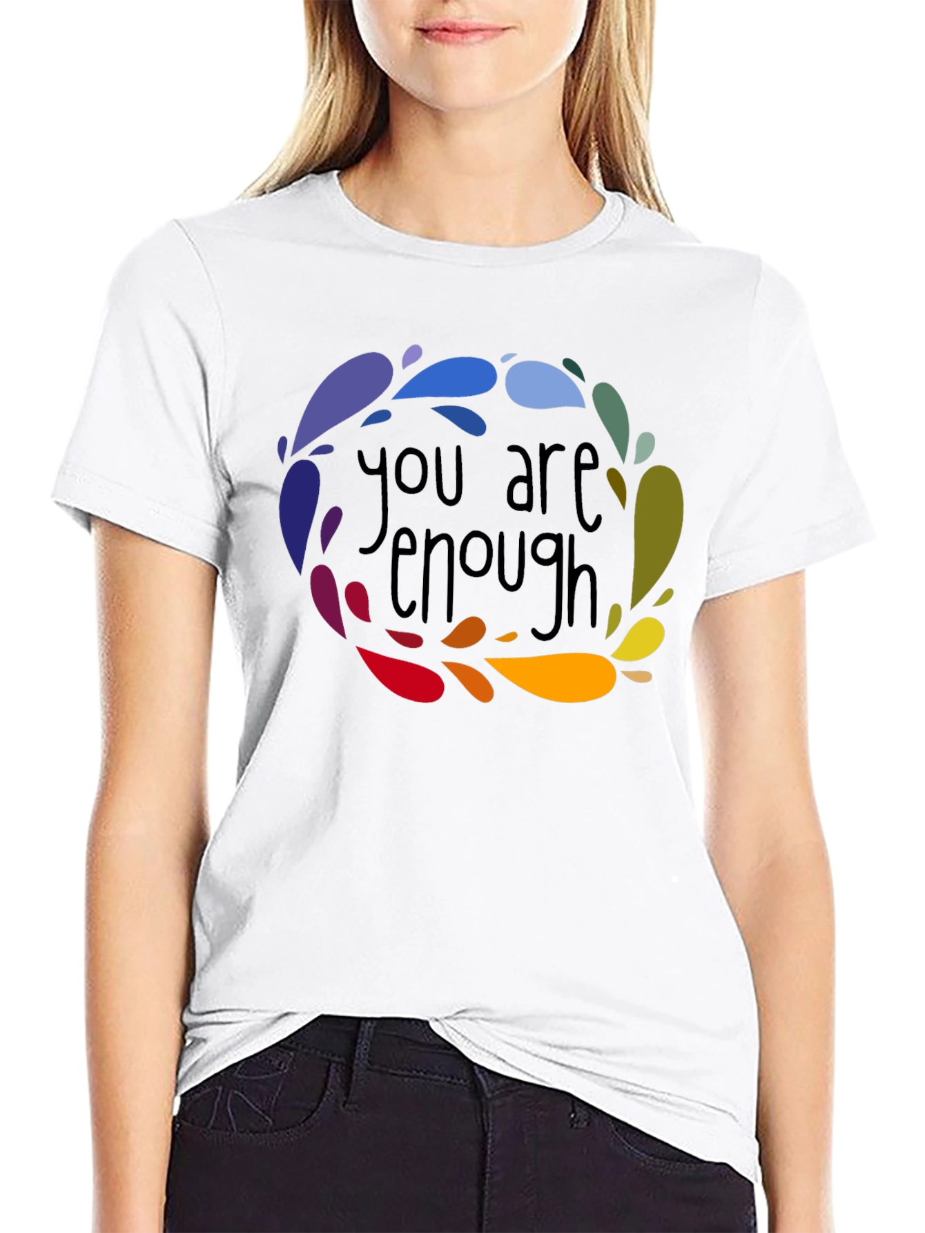 You Are Enough Graphic Tee - Black
