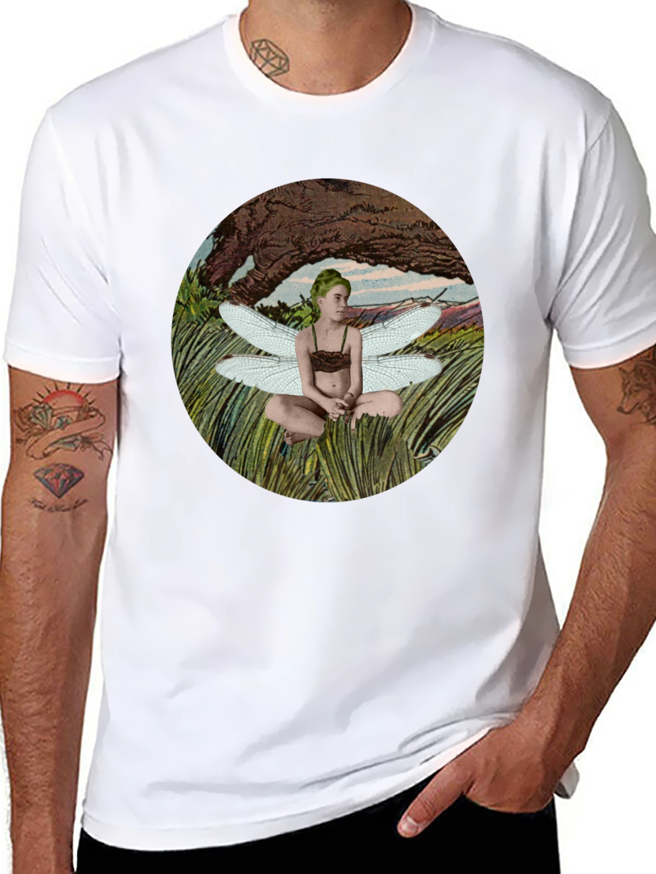 Fairy Wings Graphic T-Shirt - Black