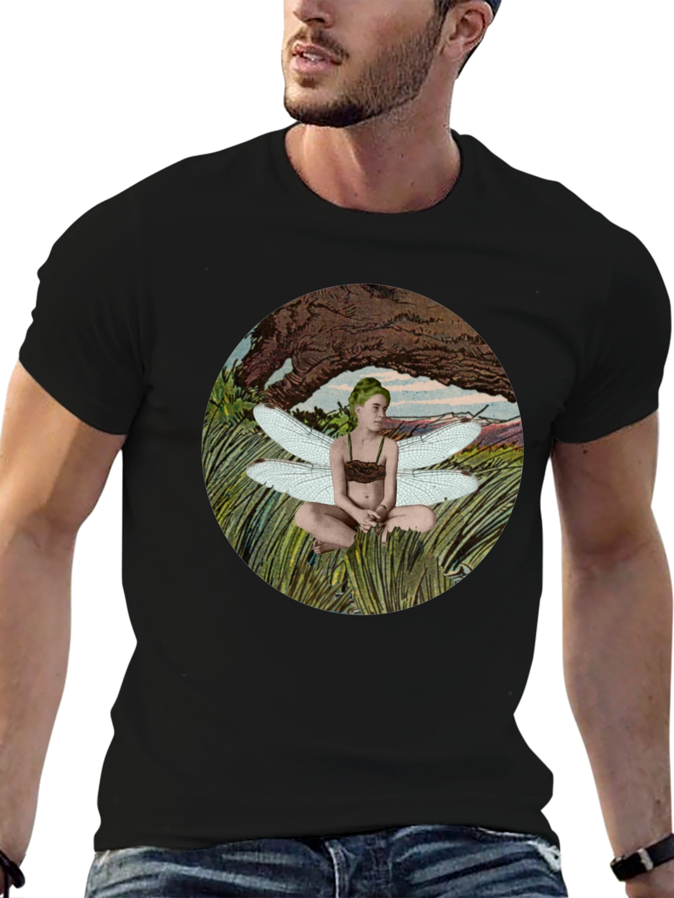 Fairy Wings Graphic T-Shirt - Black