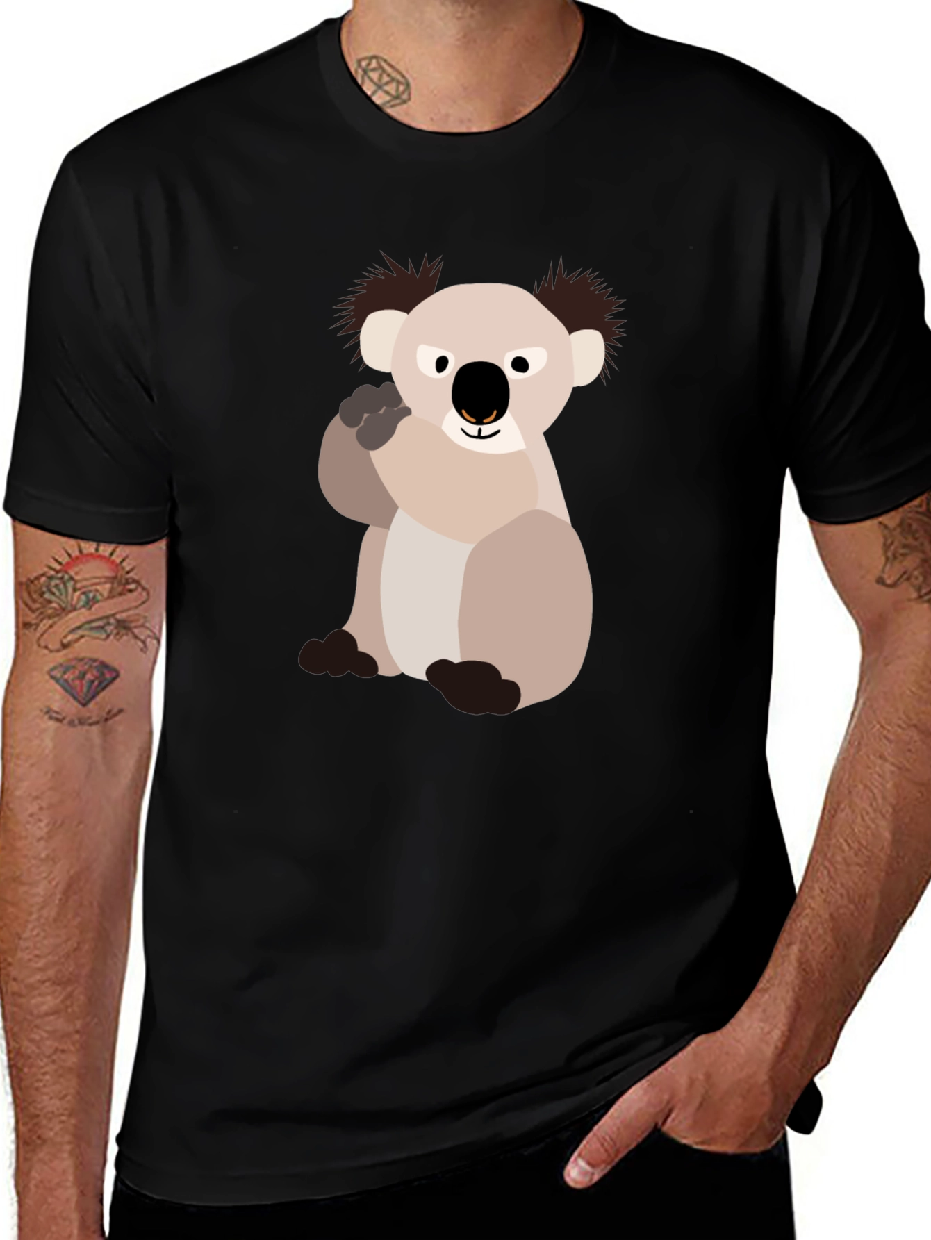 Koala Bear Graphic T-Shirt - Casual Cotton Tee